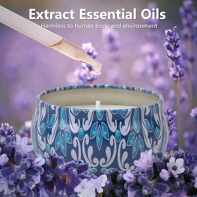 3 Pack Scented Candles Gift, 2.5 oz Aromatherapy Candles for Home Scented, Natural Soy Candles Stress Relief Gift for Women, Portable Small Jar Candles Set Gifts for Mother's Day, Birthday