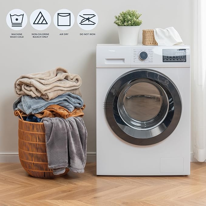 Berkshire Blanket Classic VelvetLoft® Solid Throw Blanket, Lightweight Soft Fuzzy Plush Throw Blanket for Bed and Couch, Eggplant Purple, 50x60 Inches