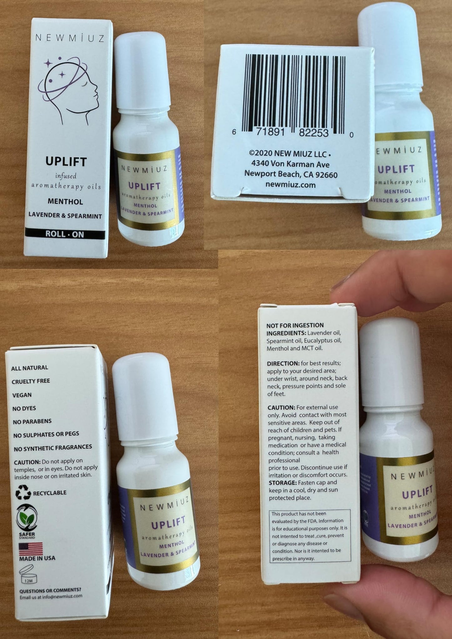 Migraine Roll On Stick - Menthol Fast Cooling Comfort for Your Headache Tension. Aromatherapy Essential Oils Blend Peppermint Lavender Spearmint. Self Care Calming Gift for Women Men. Made in USA