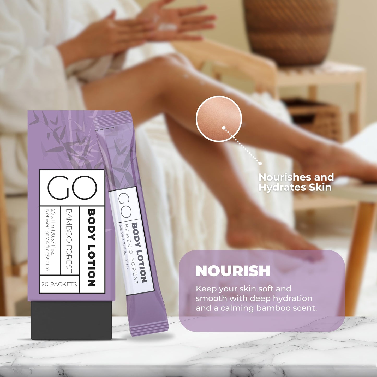 Go Essentials Travel Lotion Packets – Single Use Body and Hand Lotion for Hydrated Skin and Travel Size Toiletries - Bulk Travel Size Lotion Packets.