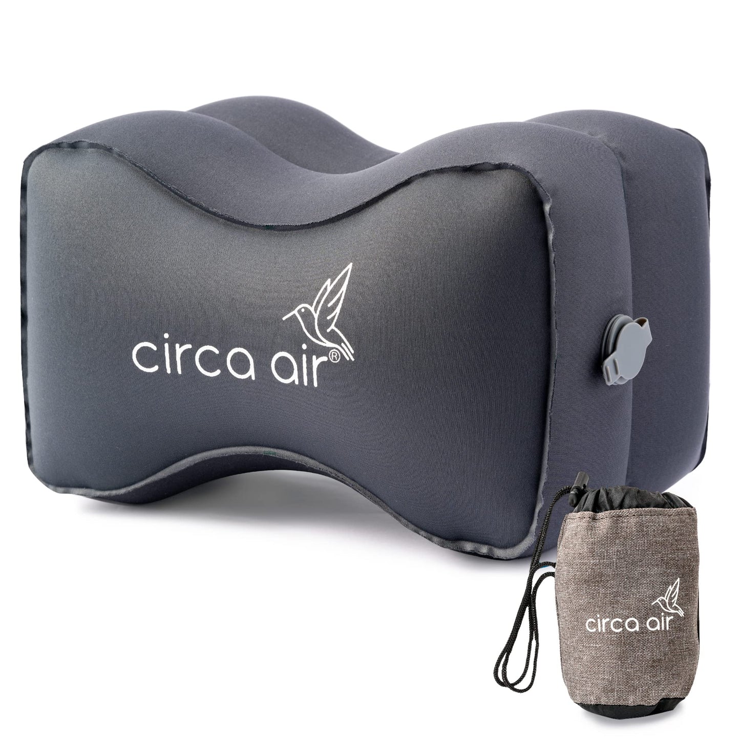 Circa Air Inflatable Knee Pillow for Side Sleepers, Travel Knee Pillow Between Legs for Sleeping, Orthopedic Sciatica Pain Relief Pillow, Leg Pillow for Hip Joints and Thigh Sleep Support
