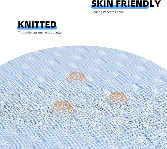 Travel and Camping Pillow- Compressible Medium Firm Memory Foam Pillow with Carry Bag for Backpacking & Airplane, Lumbar Support. Breathable Cooling Fabric, Washable Pillowcase (Wathet Blue)