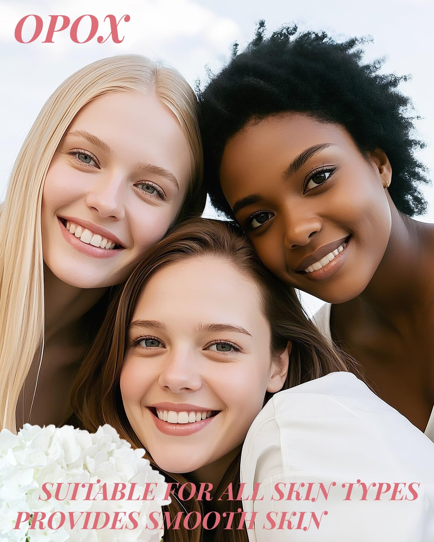 OPOX 40PCS Facial Wax Strips for Hair Removal, Facial Hair Removal for Women, Waxing Kit for Women's Face, Bikini, Chest, Body, Arms, Legs, Back, & Brazilian | 40ct Waxing Strips & 4 calming Oil Wipes