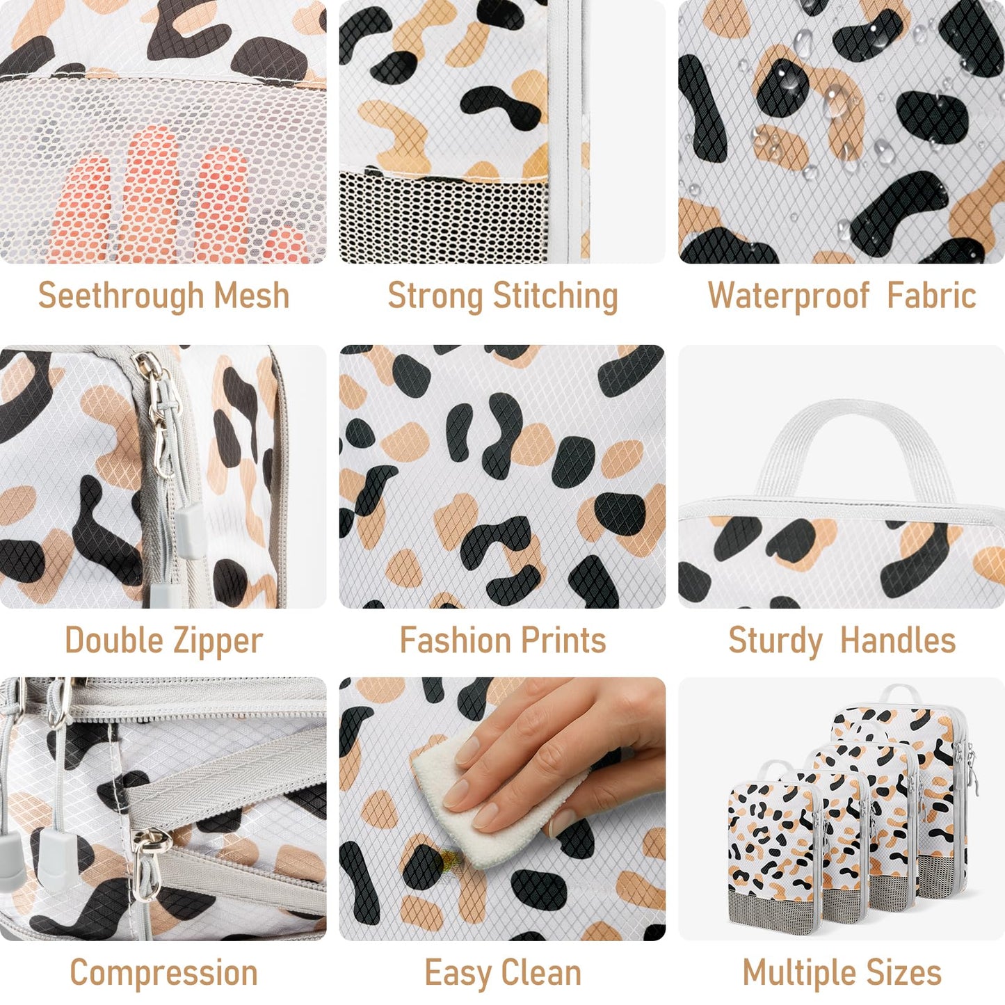 Compression Packing Cubes for Travel 4 Set Luggage Packing Organizer Bag Compressible Expandable Organizer Cubes For Carry On Luggage Suitcase Travel Essentials Accessories for Women Men