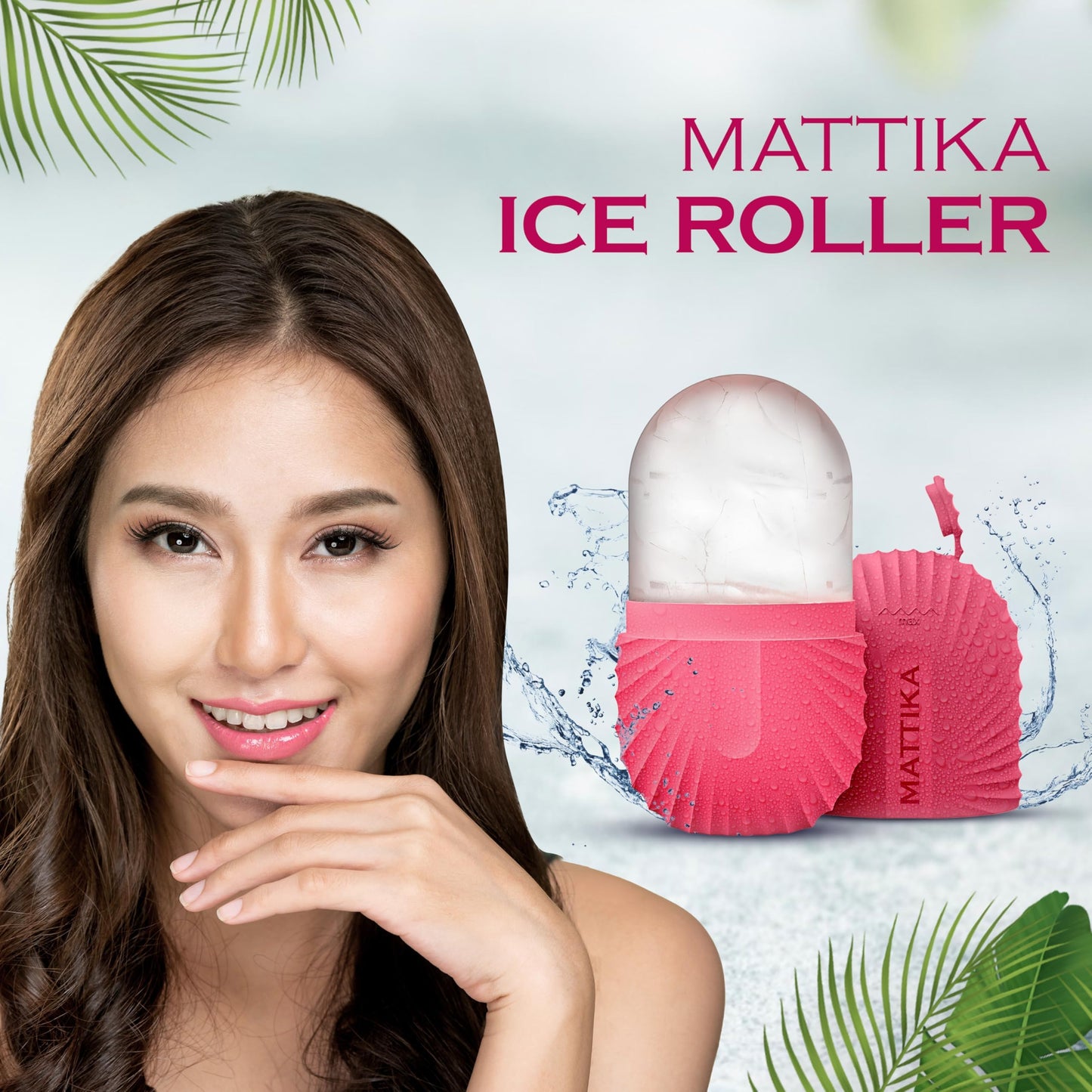 Ice Roller for Face and Eye Glow Naturally and Skincare, Ice Face Roller, Ice Facial Cube, Gua Sha Face Massage, Ice Roller Face for Beauty and Skin Care Gift for Men & Women Face Ice Roller (Pink)