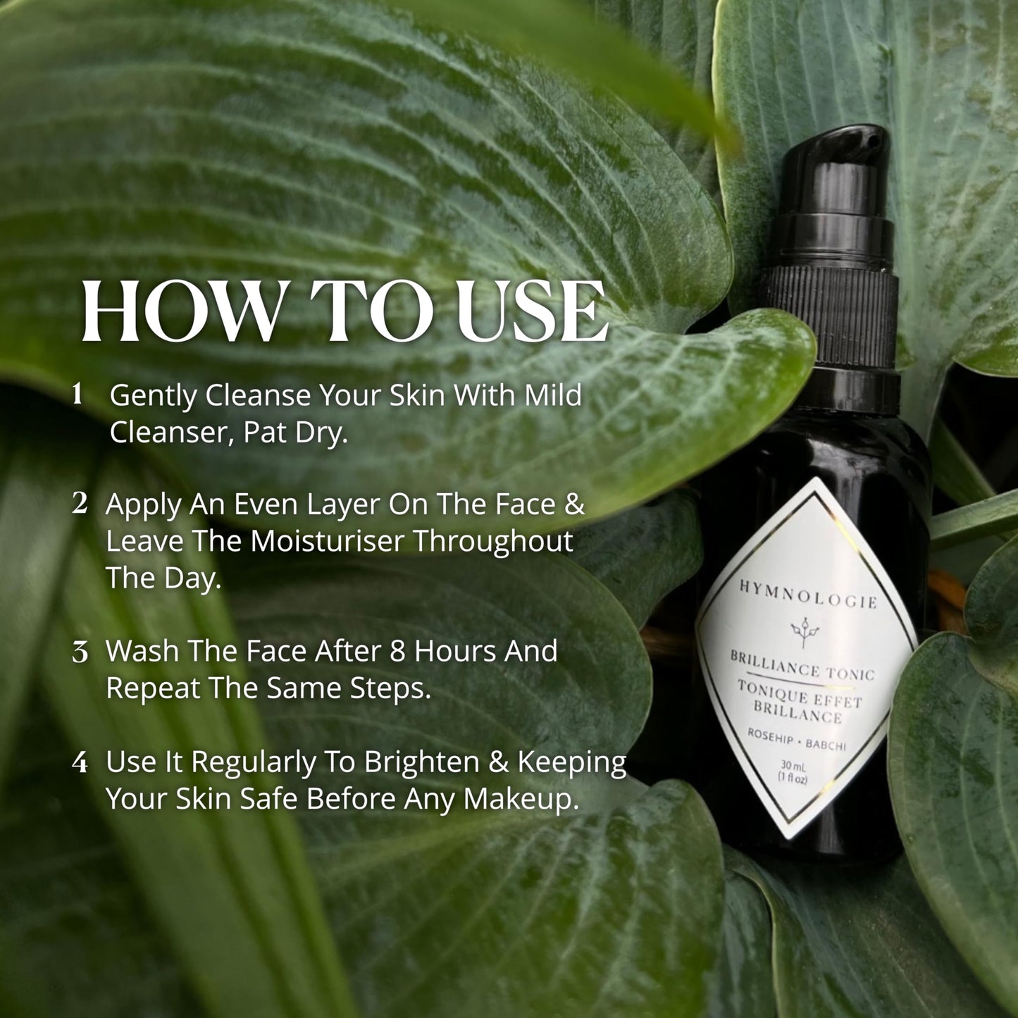 Hymnologie Daily Brilliance Tonic Facial Serum for Women's Face | Skin Care for Hydration, Repair, Beauty, Moisturize, and Glow Recipe with Jojoba, Grapeseed, Saffron and more | Earthy Scent - 1oz