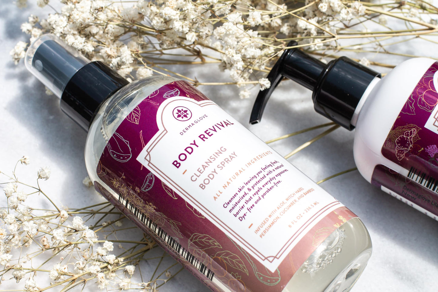 DERMAGLOVE Body Revival - Showerless Cleansing Mist, Portable Shower & Rinse-Free Hygiene Spray - 8 Fl Oz (Pack of 1)