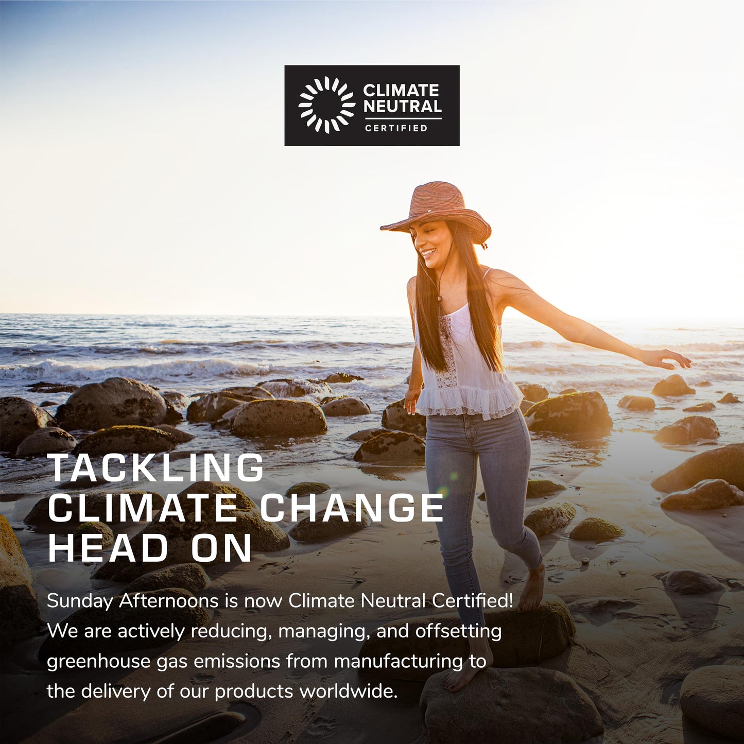 Sunday Afternoons Unisex Sunset Hat, Oat, M