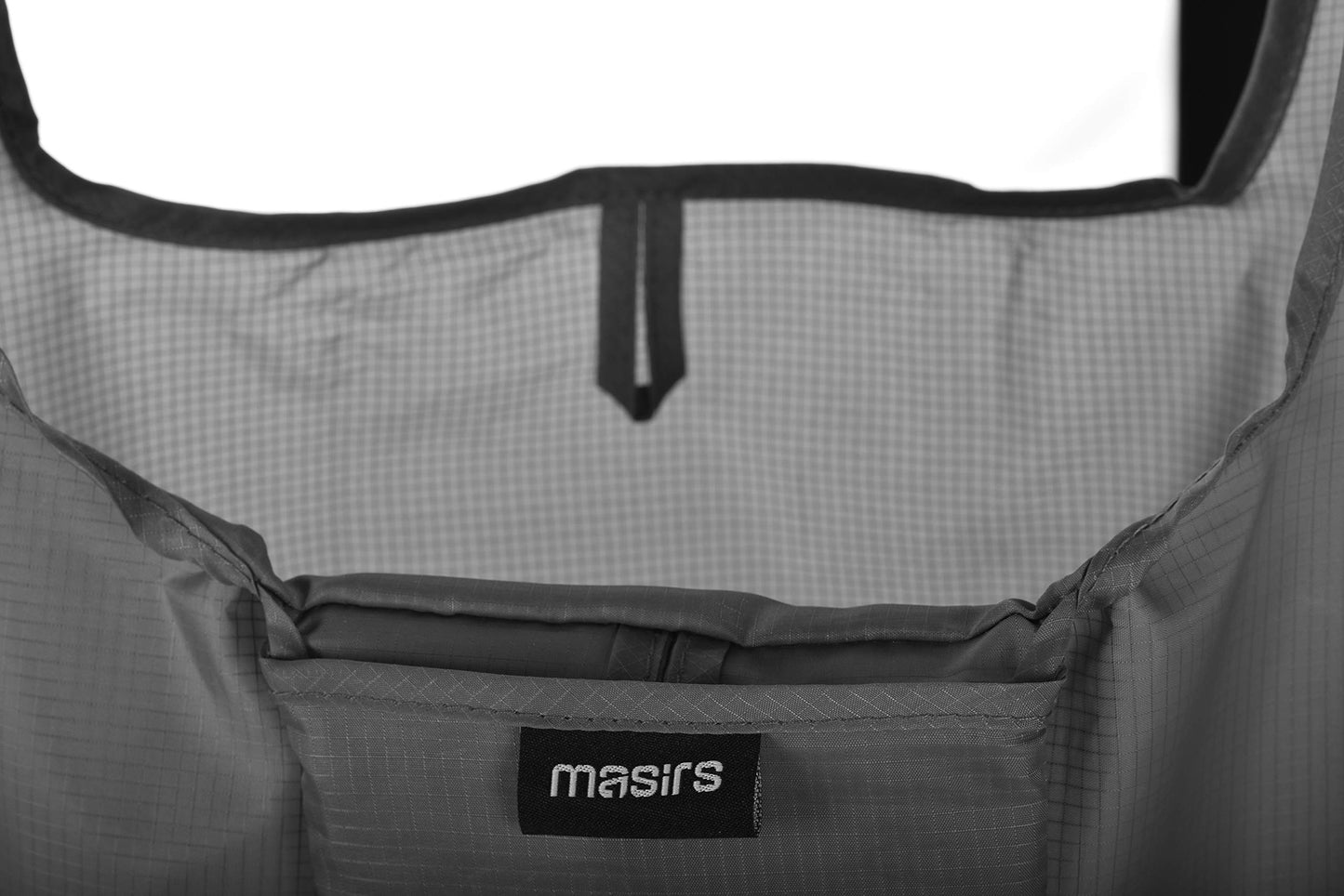 Masirs Reusable Grocery Bag (6-PACK | GREY) - Reusable Ripstop Bags - Large, Strong Eco Friendly Bags - Foldable Shopping Bag - For Kitchen, Grocery & More - Packable Shopping Bag