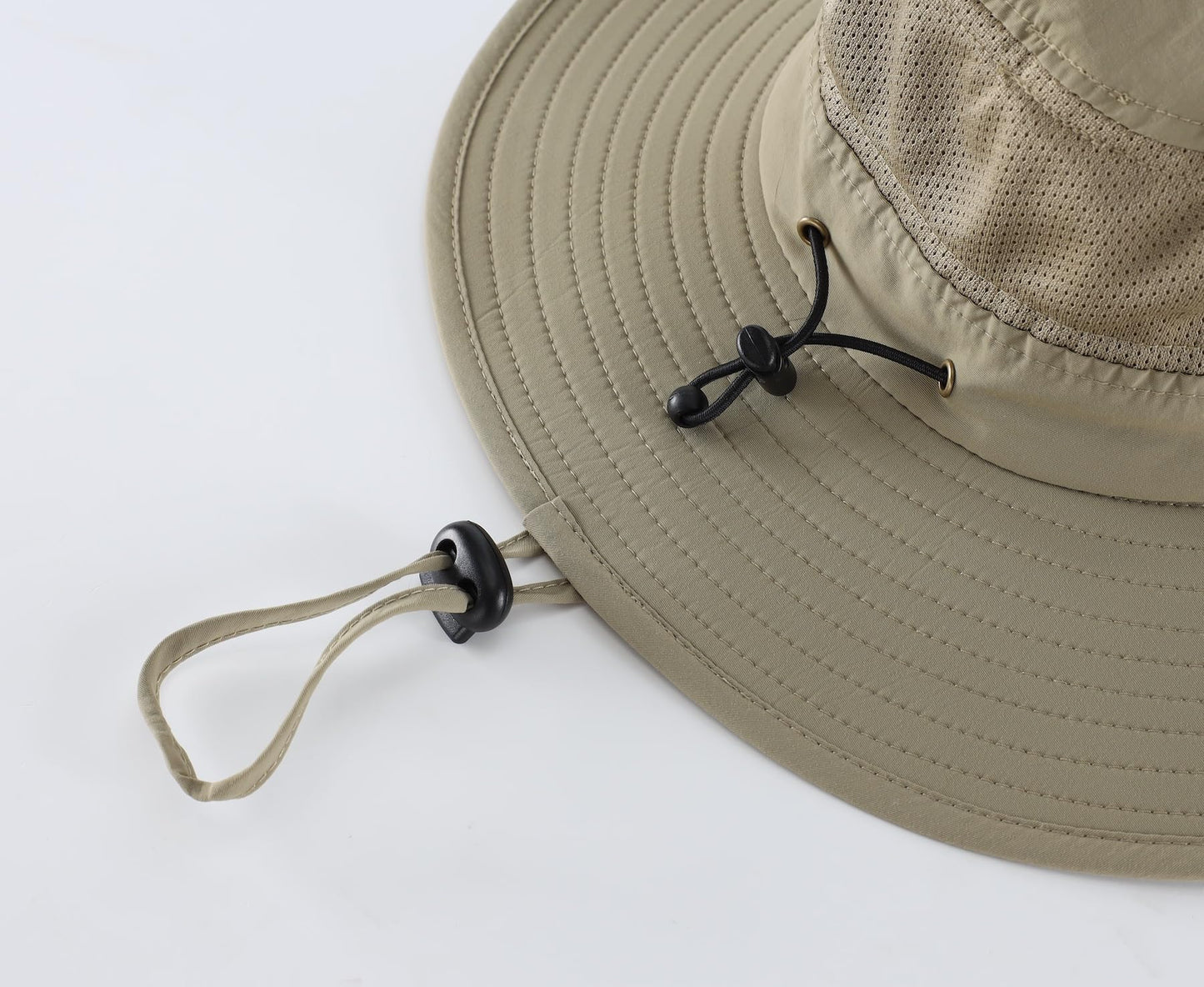 Home Prefer UPF50+ Mens Sun Hat Wide Brim Womens UV Protection Beach Bucket Hat Airy Fishing Hat Hiking Snap Up Cowboy Hat (Light Vert Khaki)