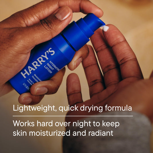 Harry's Hydrating Night Lotion, Night Moisturizer for Face, Lightweight 1.7 Fl Oz, 2 Pack