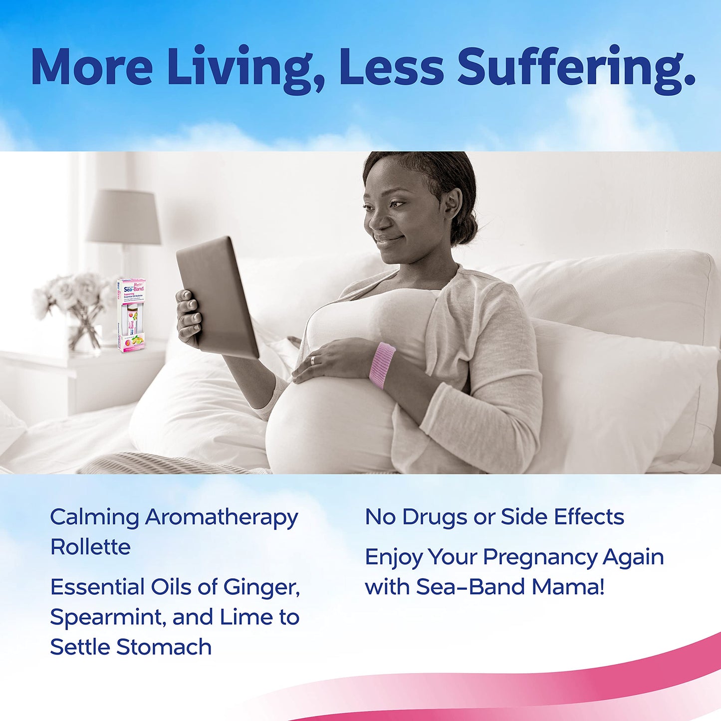Sea-Band Mama! Anti-Nausea Aromatherapy Rollette with Essential Oils for Pregnancy Morning Sickness