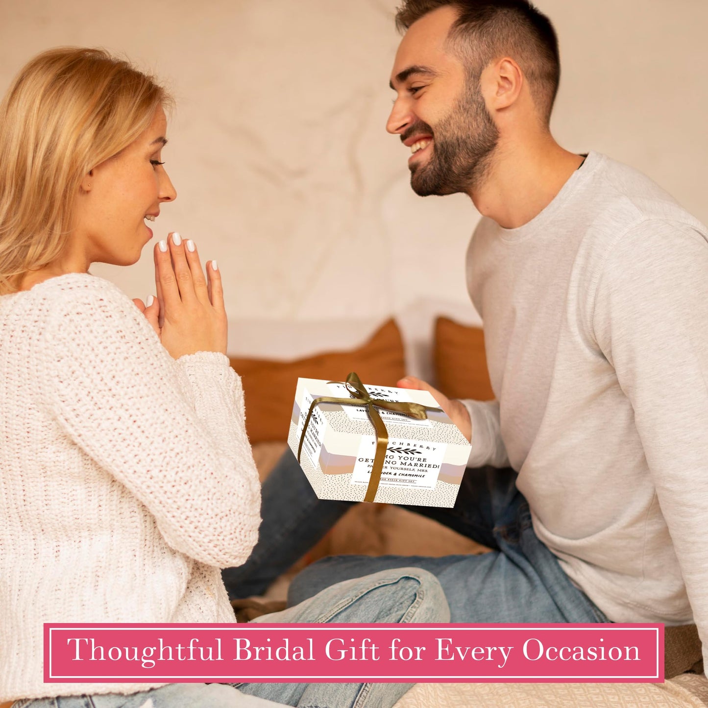 FinchBerry OMG You're Getting Married Gift Set โ 3-Piece Wedding Gift for Couples, Mr. & Mrs., Bridal Shower, Bride-to-Be โ With Luxurious Soap Bar, Hand Cream & Bath Soak โ Ideal Wedding Surprise!