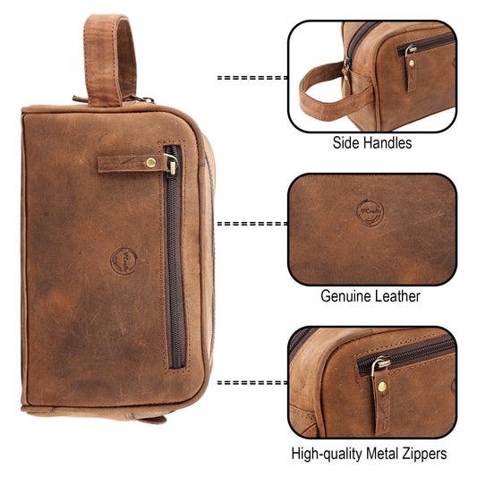 The Vintage Stuff men’s small toiletry bag Doop Kit for travel | shave kit hygiene dopp bag Bathroom Accessories | Perfect for man and women