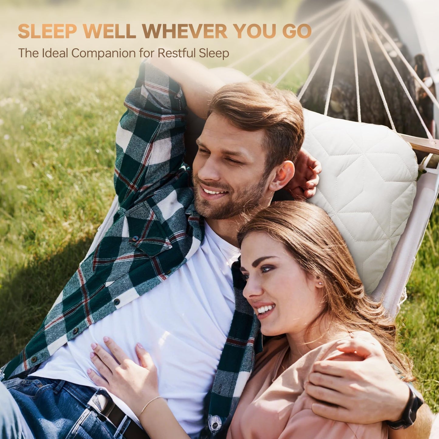 samtopia Inflatable Camping Travel Pillow - Lightweight Backpacking & Hiking Pillow with Removable Cover, Regular Size (17.72"x12.99"x4.72")