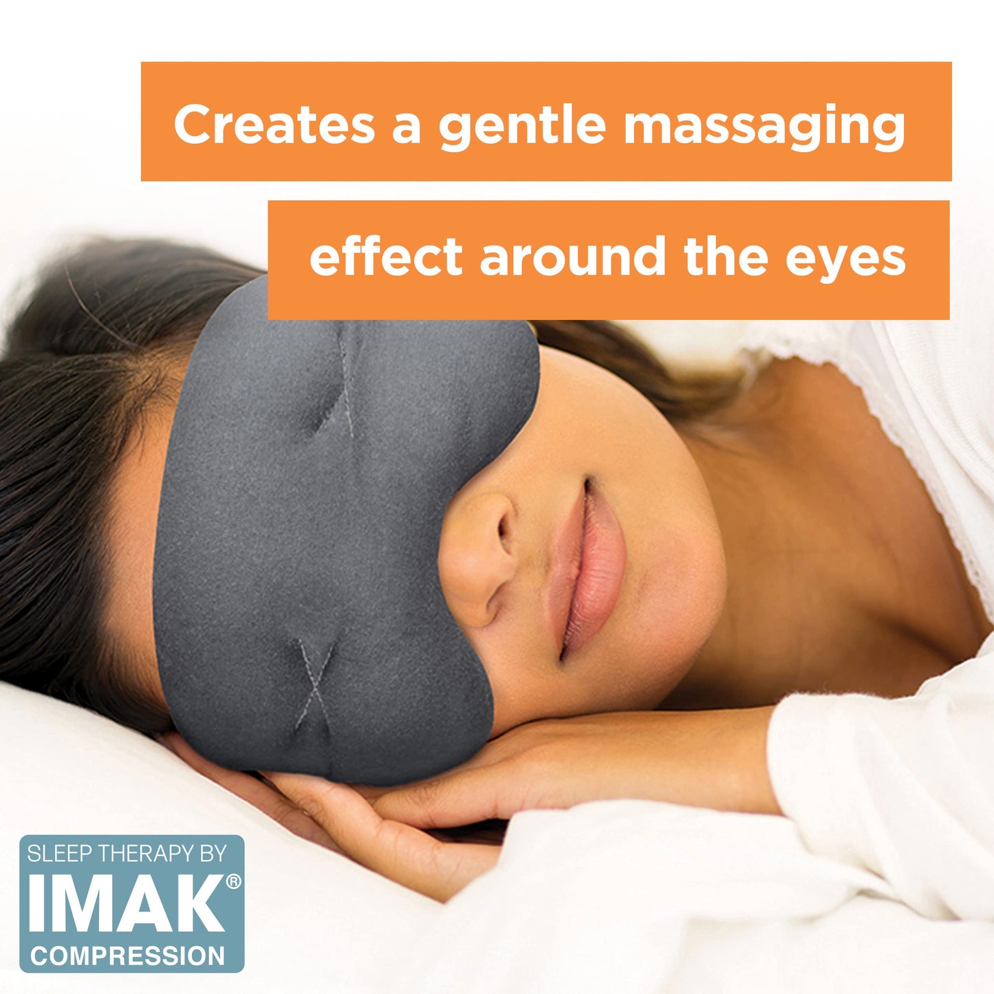 Brownmed IMAK Eye Pillow - Sleep Mask with ErgoBeads for Pain Relief - Cooling & Relaxing Sleep Aid - Black