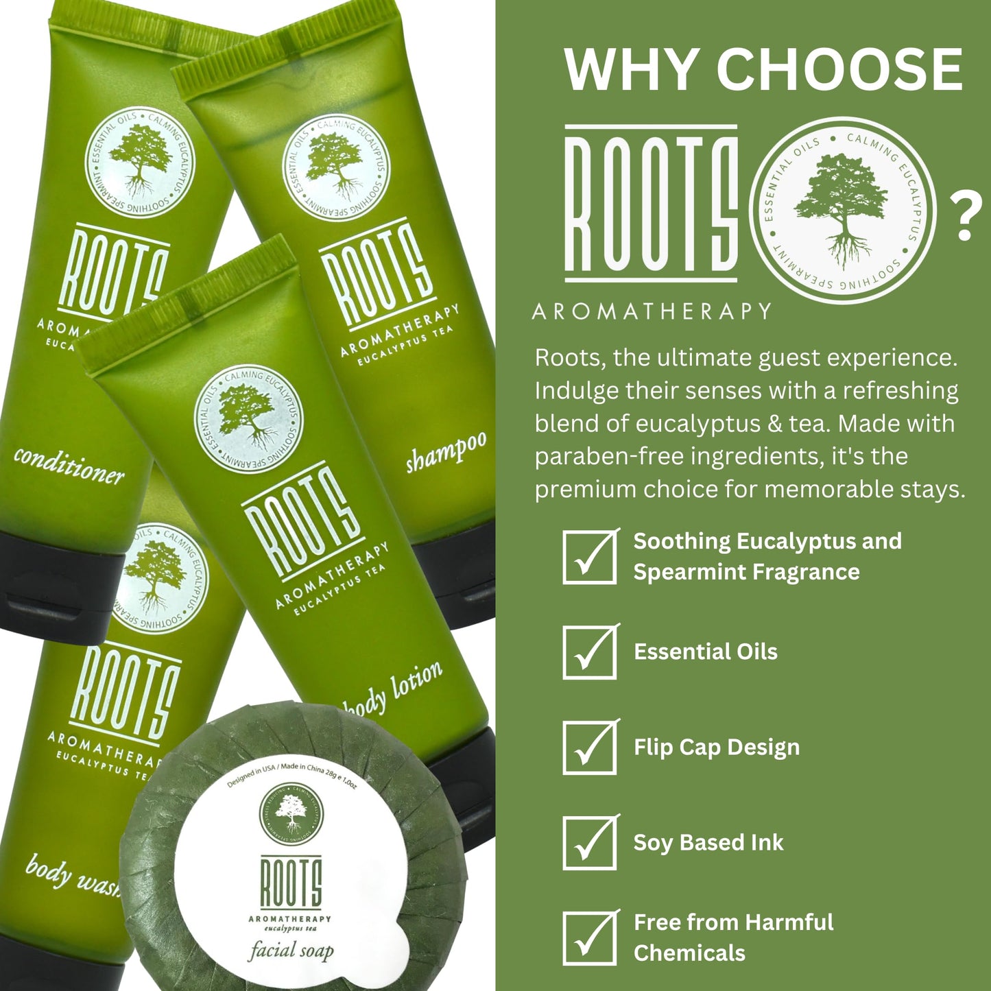 ROOTS AROMATHERAPY Hotel Shampoo and Conditioner Supplies For Guests,Airbnb Essentials for Hosts,Mini Shampoo And Conditioner Sets,Travel Size Toiletries,Air Bnb Kit For Bathroom Wash Lotion,(150 Pcs)