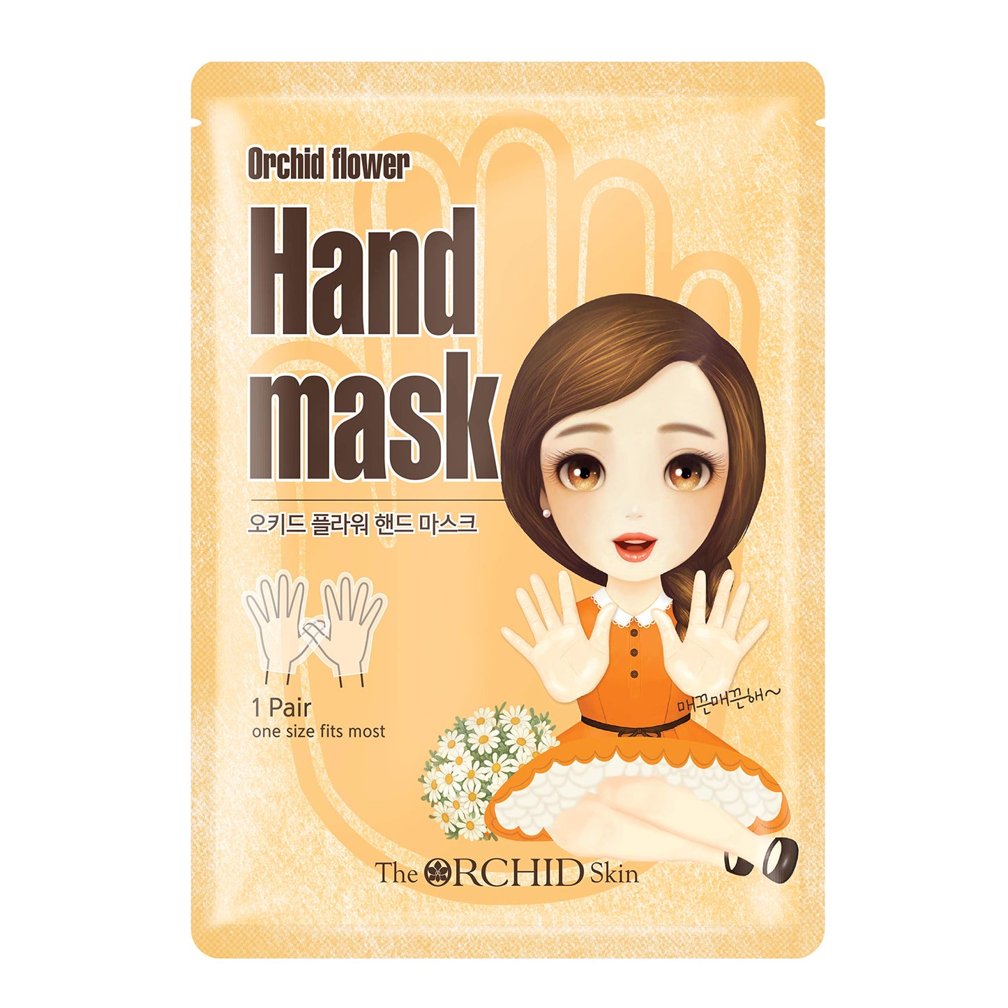 The Orchid Skin Hand Repair Mask Sheet Gloves for Hydration and Moisturization, Korean Skincare, 0.7 .o.z