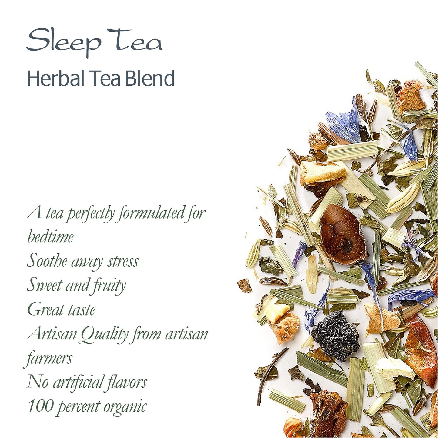 Sleep Tea Organic Herbal Tea - All Natural Sleep Blend - Good Night Relaxing Camomile Infusion - Soothing - Calming Tea Sleepy Tee Sleep Tea Slepy Tea Sleepytea Seeping Tea Sleppy Tea