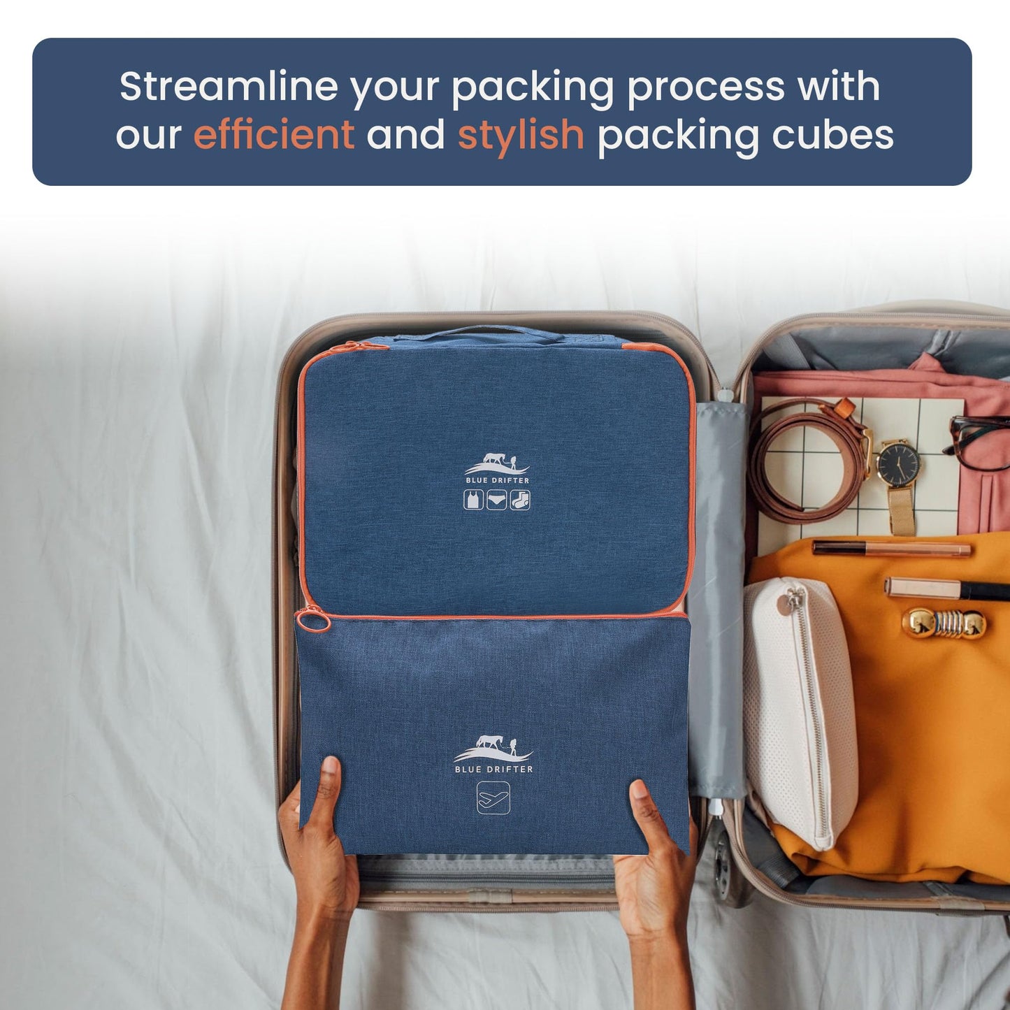 7 Set Packing Cubes for Suitcases Travel Luggage Packing Organizers,Travel Essentials Luggage Organizer Accessories Toiletry Bag Shoe Bag Laundry bag