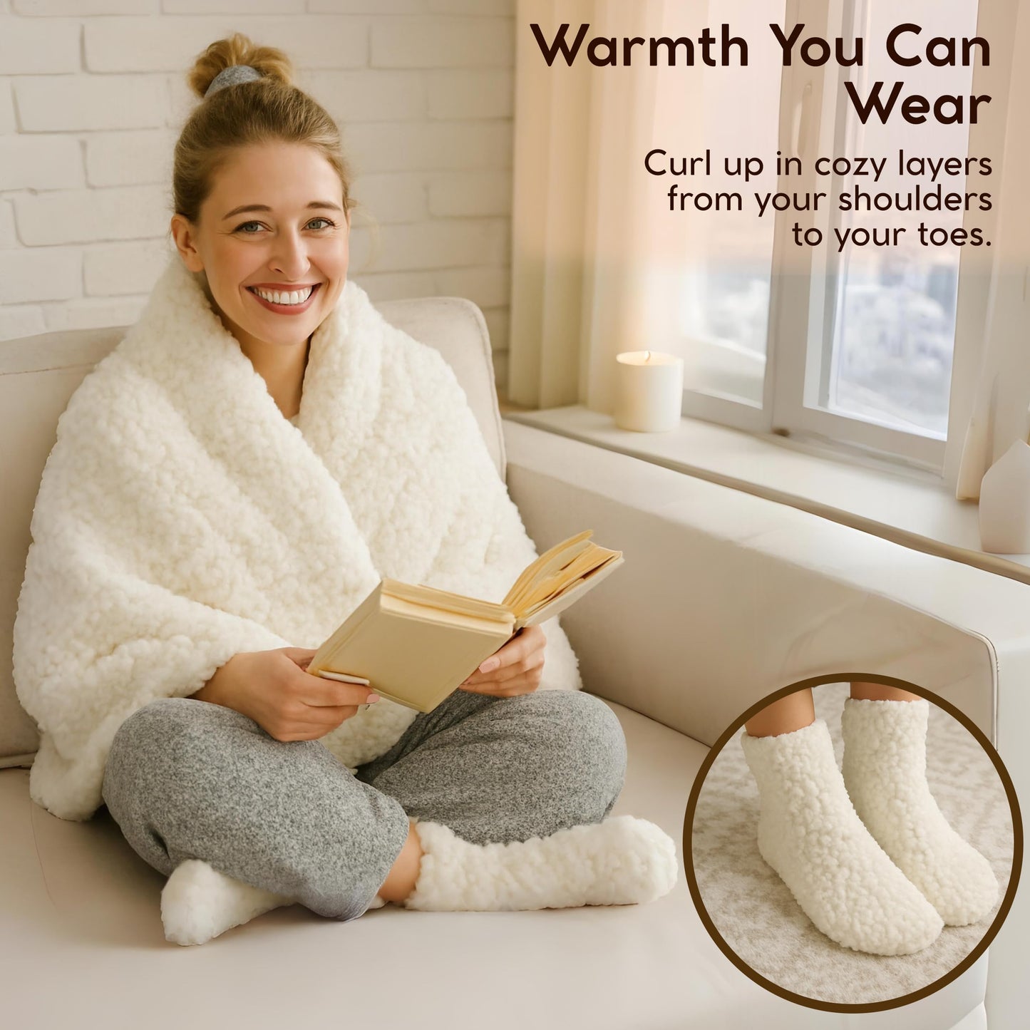 DaisyBee(7PC) Birthday Gift Hamper for Women, Get Well Soon Gift Set, Self Care Gifts for Girls with Cozy Blanket, Bow Headband, Aroma Candle, Tumbler, Mothers Day Gifts, Relaxation Care Package Set