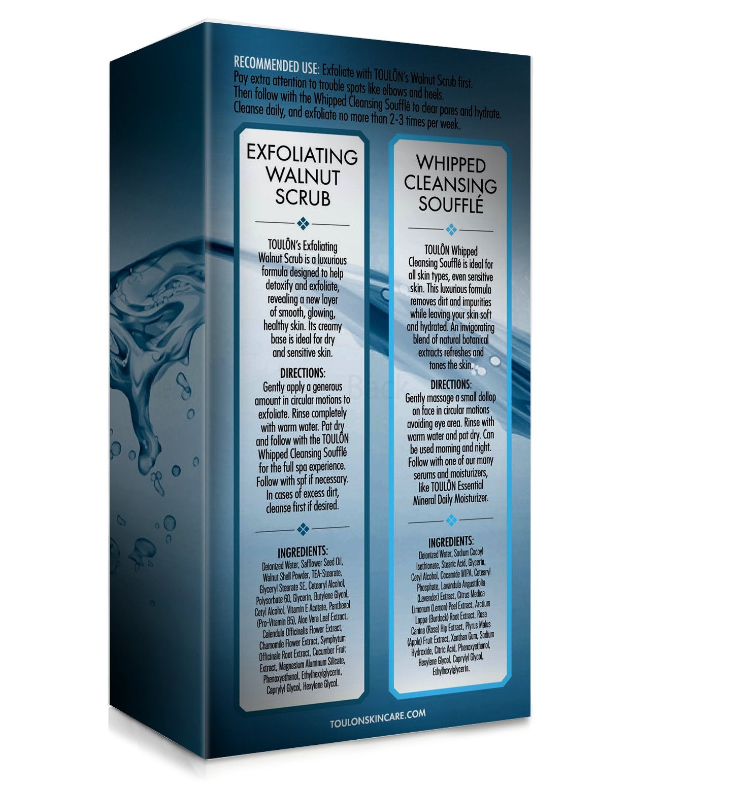 Exfoliating Scrub Set - Body Scrub Set - Skin Care Gift Set for Women & Men - Natural Spa Bath and Shower Kit with Exfoliating Walnut Body & Face Scrub & Anti Aging Face Cleanser for Gentle Face Wash