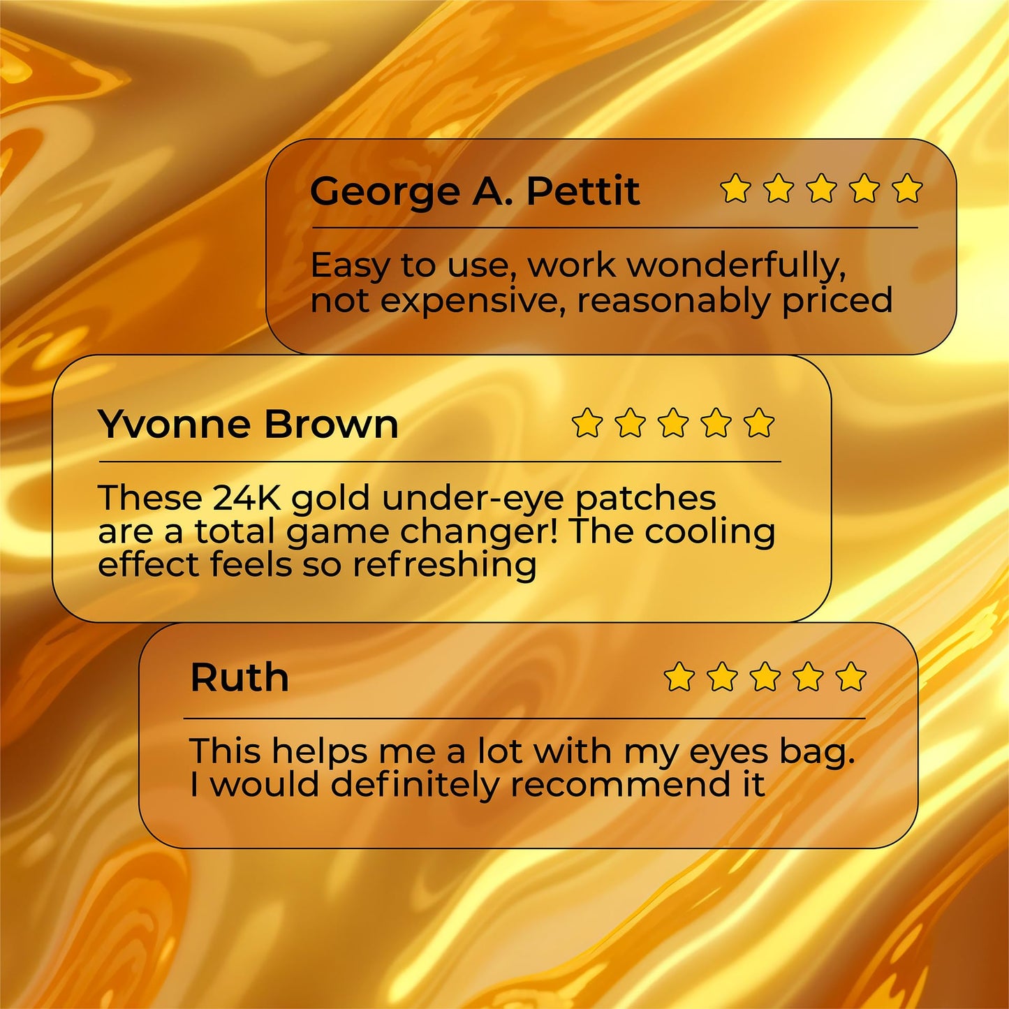 24K Gold Eye Patches for Puffy Eyes and Dark Circles, Luxury Anti-aging Skincare - Collagen Anti Wrinkles Patches w/Vitamin C & Niacinamide to Hydrate, Depuff, Smooth Fine Lines – 25 pairs