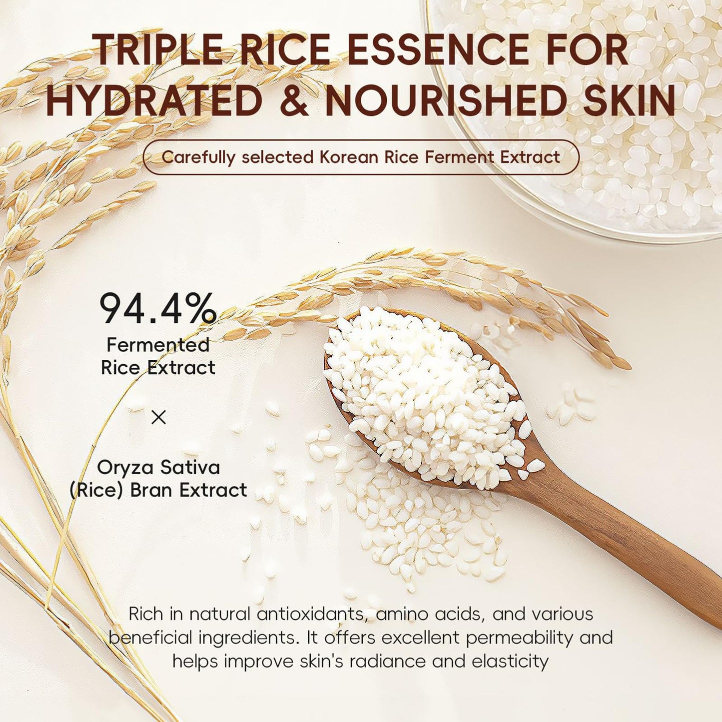 Rice Skincare Set for Teen Girl Gifts Birthday - Skin Care for Teens 10-12 - Hydrating Skin Care Routine Kit for Women - Gifts Birthday Facial Kit for Women - Skin Care Set with Cleanser,Serum