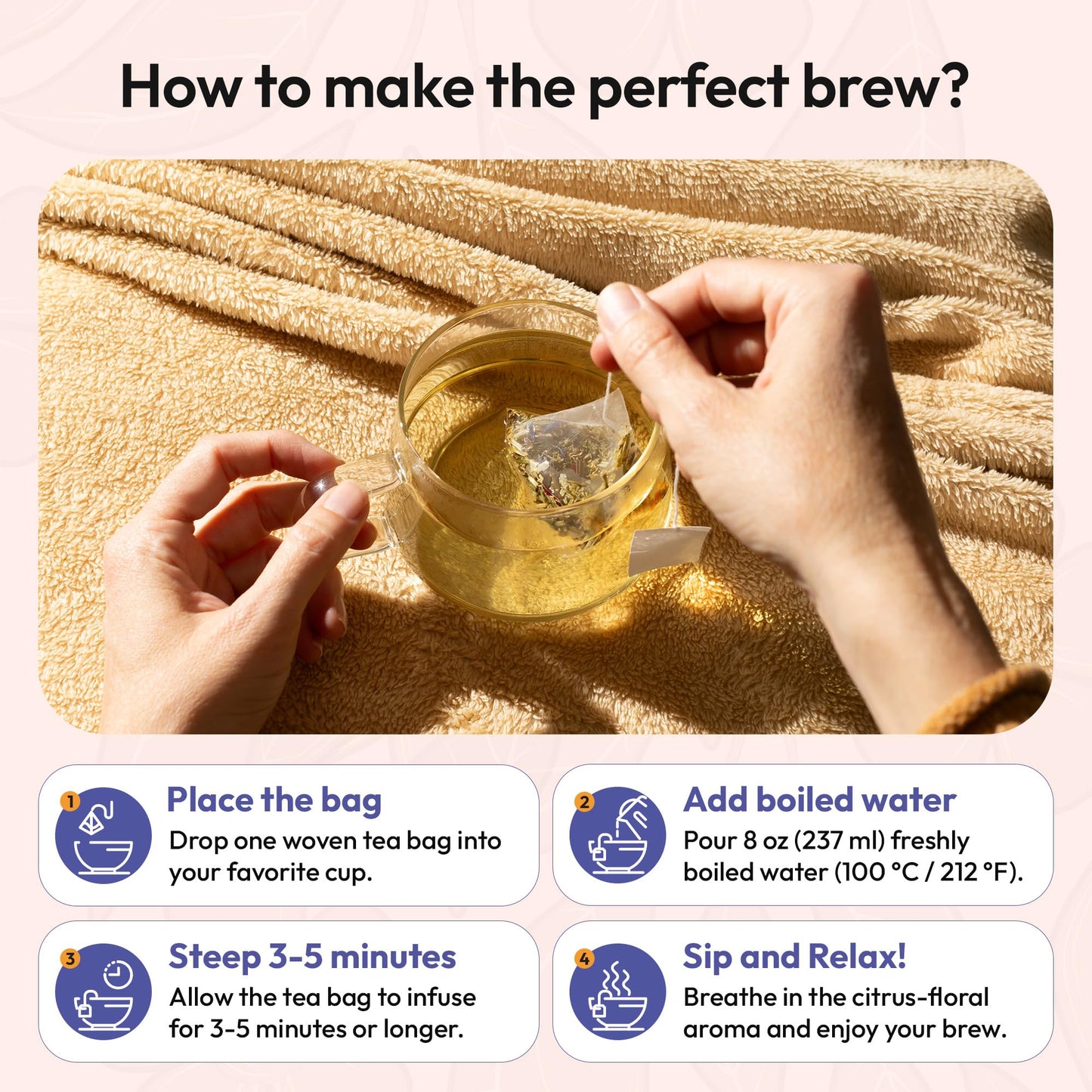 Chamomile Tea with Hibiscus, Peppermint, Spearmint, Rosehip, Valerian Root, Lemongrass, Cornflowers – Kosher, Vegan, No Caffeine – Calming Mint-Citrus Evening Herbal Drink for Relaxation (25 Tea Bags)