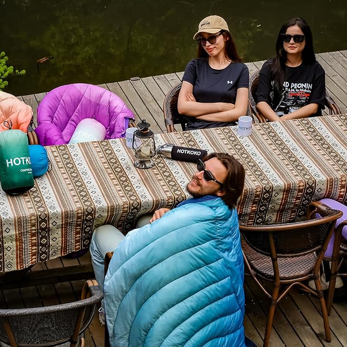 Camping Blanket,Puffy Blanket Lightweight Packable Camping Blanket Outdoor Blanket for Camping,Traveling, Stadium, Hiking, Picnics