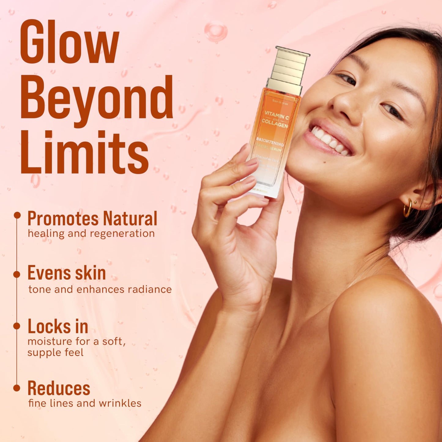 Fleur De Peau Vitamin C Serum For Face With Collagen – Dermatologist Tested, Anti-Aging, Brightning, Reduces Fine Lines, Improves Radiance & Skin Texture – 95% Natural, Clean Beauty – Korean Skin Care