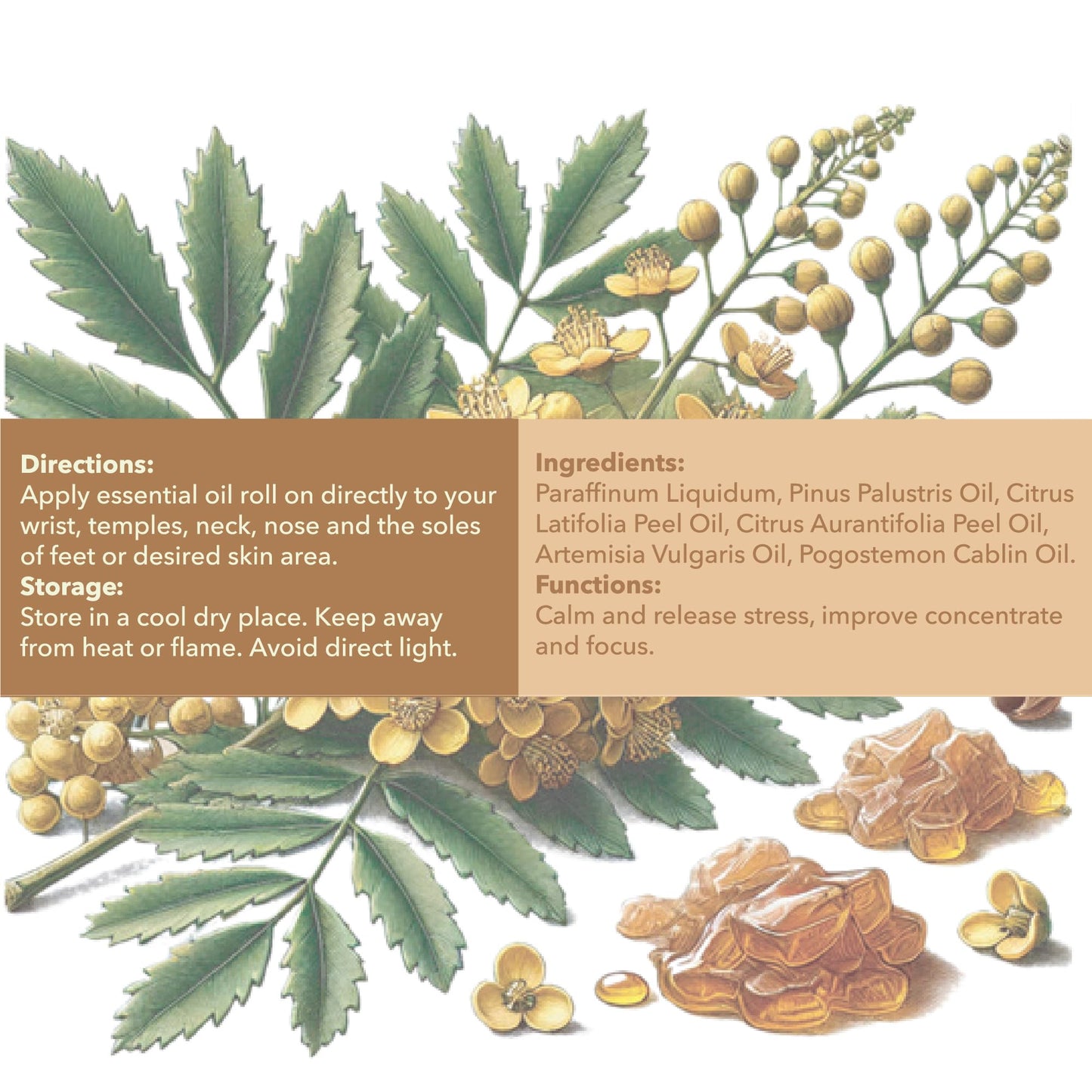 Mine Frankincense Essential Oil Roll On, Frankincense Oil, Calming Essential Oil Rollerball for Skin