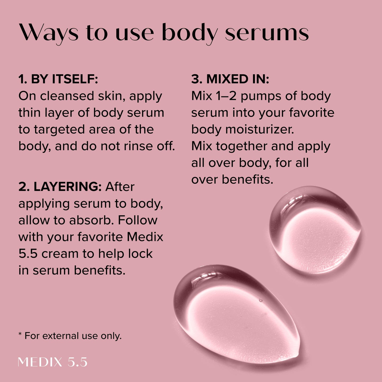 MEDIX Fragrance Free Firming Retinol Body Lotion + 3% Hyaluronic Acid Serum Booster 2pc Skin Care Set | Crepey Skin Care Treatment | Anti Aging Body Cream & Face Moisturizer For Crepe Skin & Dry Skin