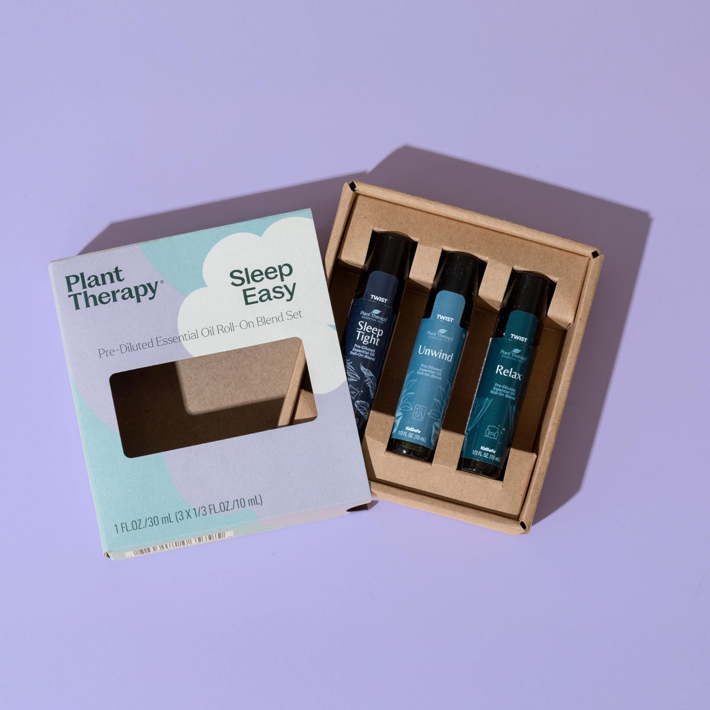 Plant Therapy Sleep Easy Essential Oil Roll On Blend Set 10 mL (1/3 oz) Each of Relax, Sleep Tight & Unwind, Pure, Pre-Diluted, Essential Oil Blends