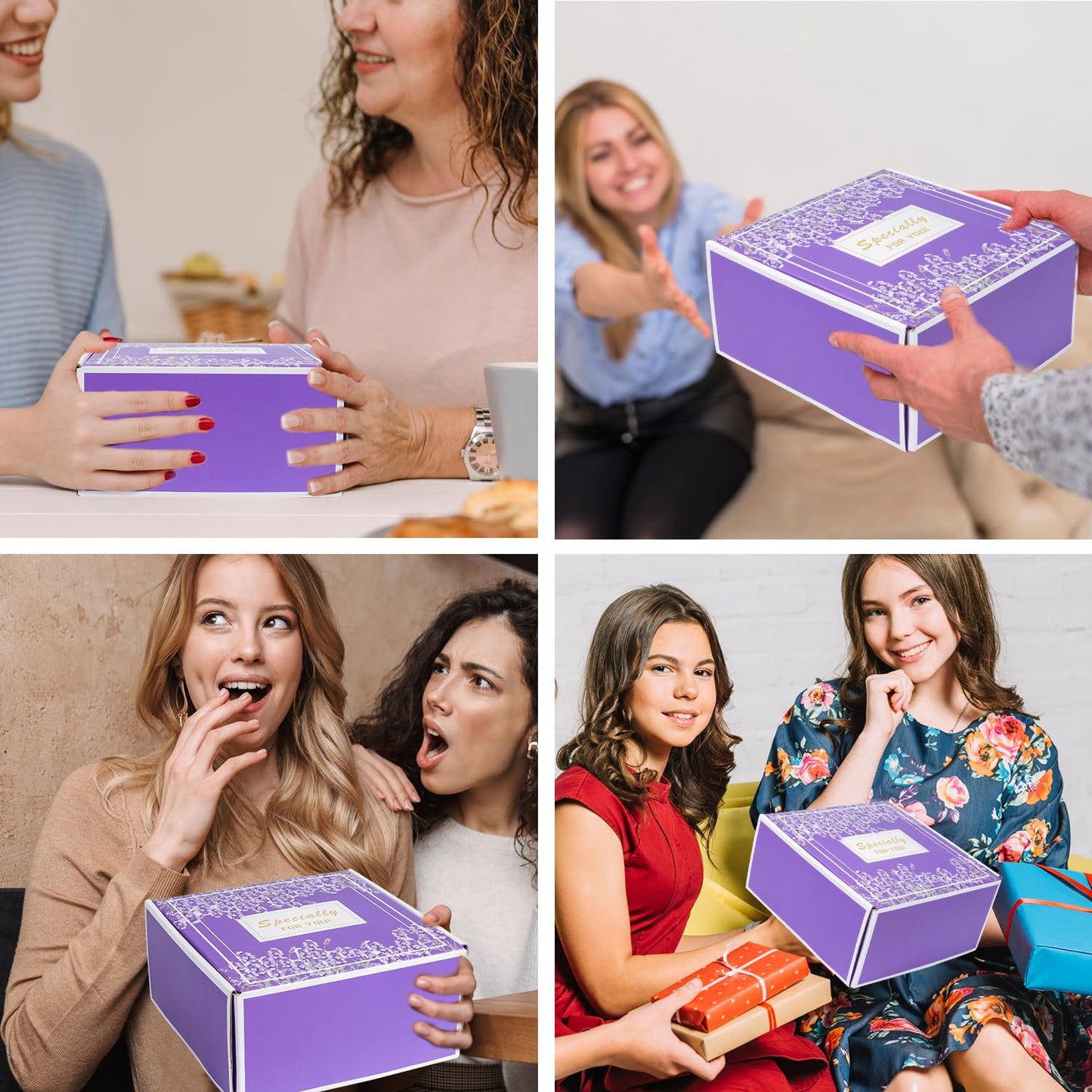 Gifts Basket for Women & Teen Girls Purple Relaxing Bath Gifts Basket Set Birthday Gifts Ideas for Women Relaxing Spa Gifts Self Care Gifts Box for Female Friends Gift