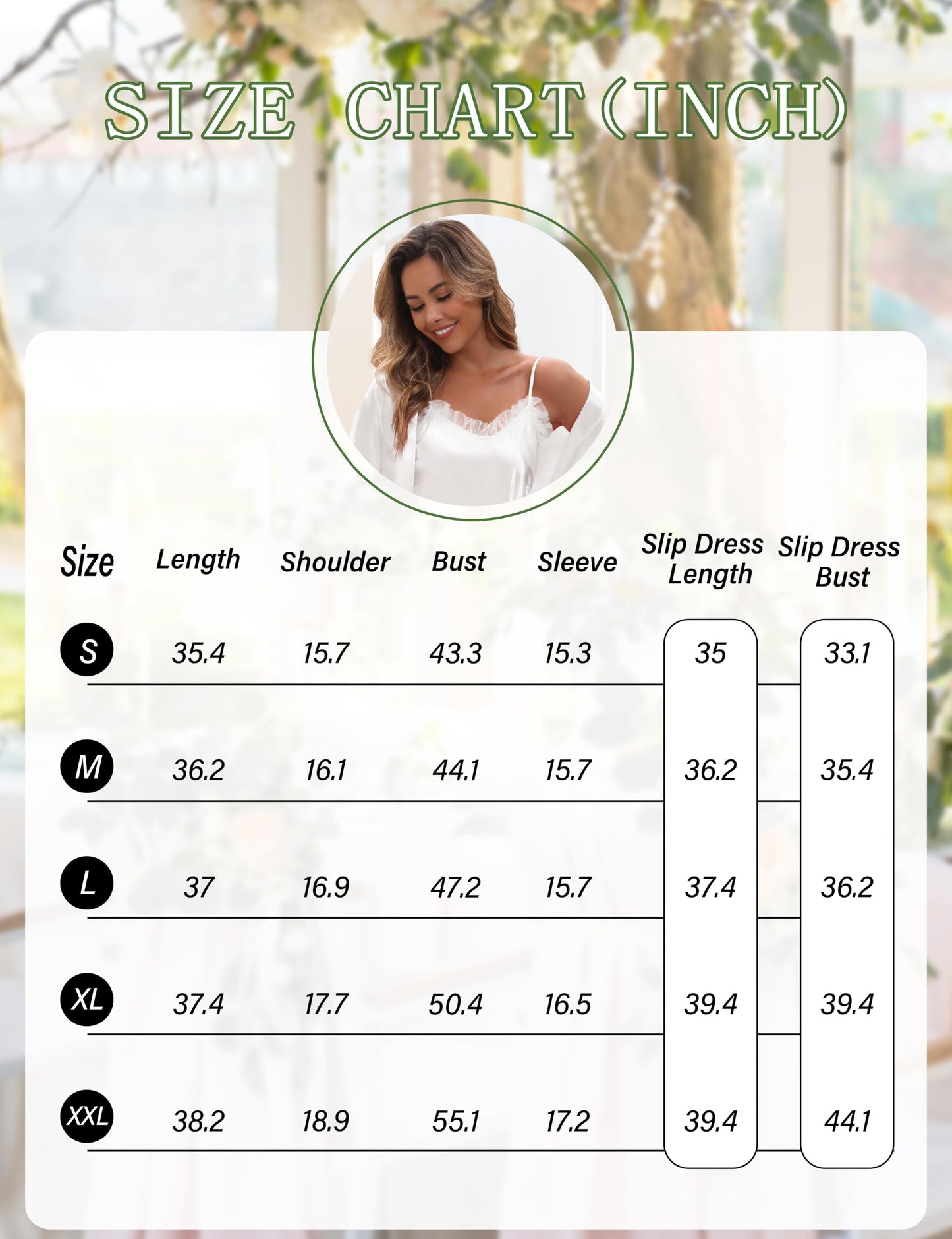 EPLAZA Bride Robe for Wedding Day Set Bridal Robes Satin Robe with Sexy Silk Lingerie for Bachelorette Party Getting Ready (White, M)