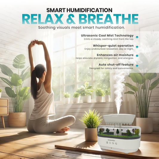 Dreamlax Rain Humidifiers for Bedroom – Cool Mist Essential Oil Diffuser, White Noise Machine with 10 Nature Sounds, 7 LED Lights, Remote Control & Decorative Raindrop Lamp