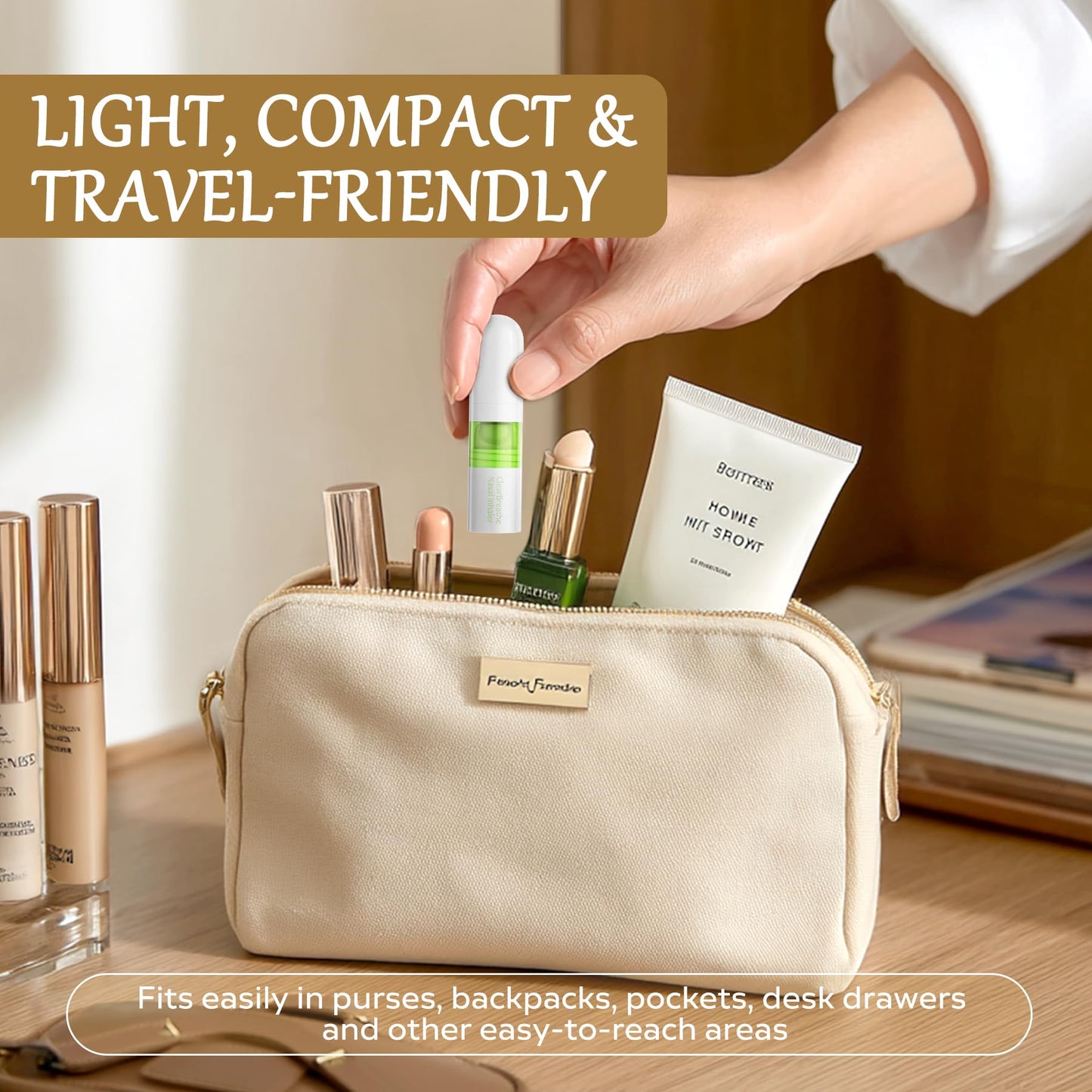 EXQUISLIFE Mint Nasal Stick with Peppermint Oil - Drug-Free Portable Nasal Inhaler for Sinus Relief & Mental Clarity, Soothing Aromatherapy Stick for Adults & Students, 1 Count (1)