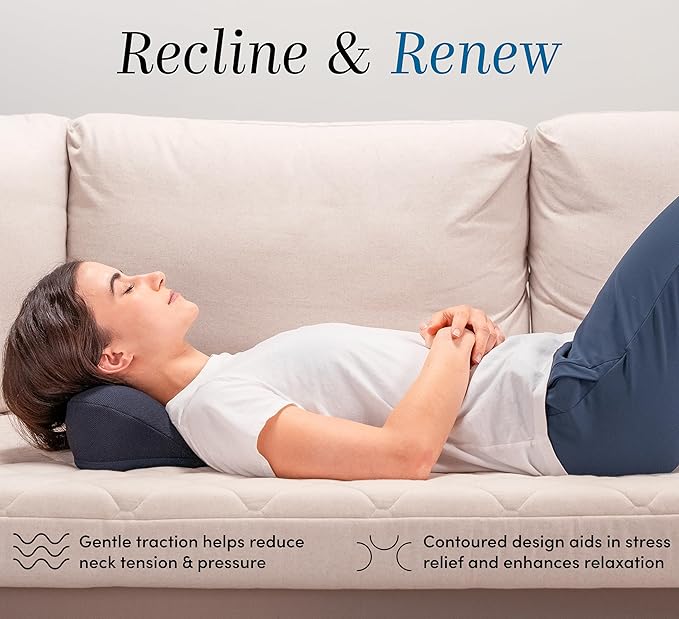 Halo Neck Stretch Pillow Supportive Cervical Comfort for Pain Relief, Posture Alignment, and Stress Reduction