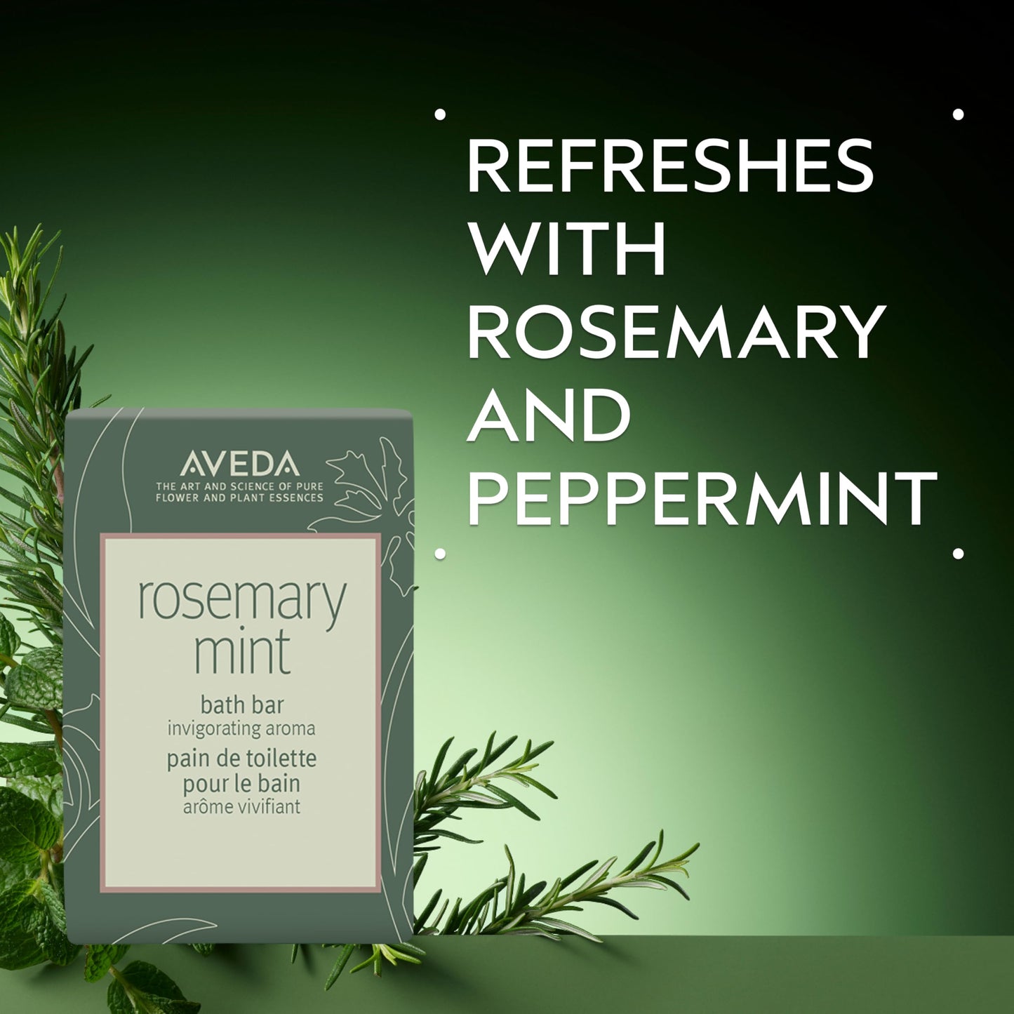 Aveda Rosemary Mint Bath Bar Soap | with Invigorating Aroma of Certified Organic Peppermint & Rosemary