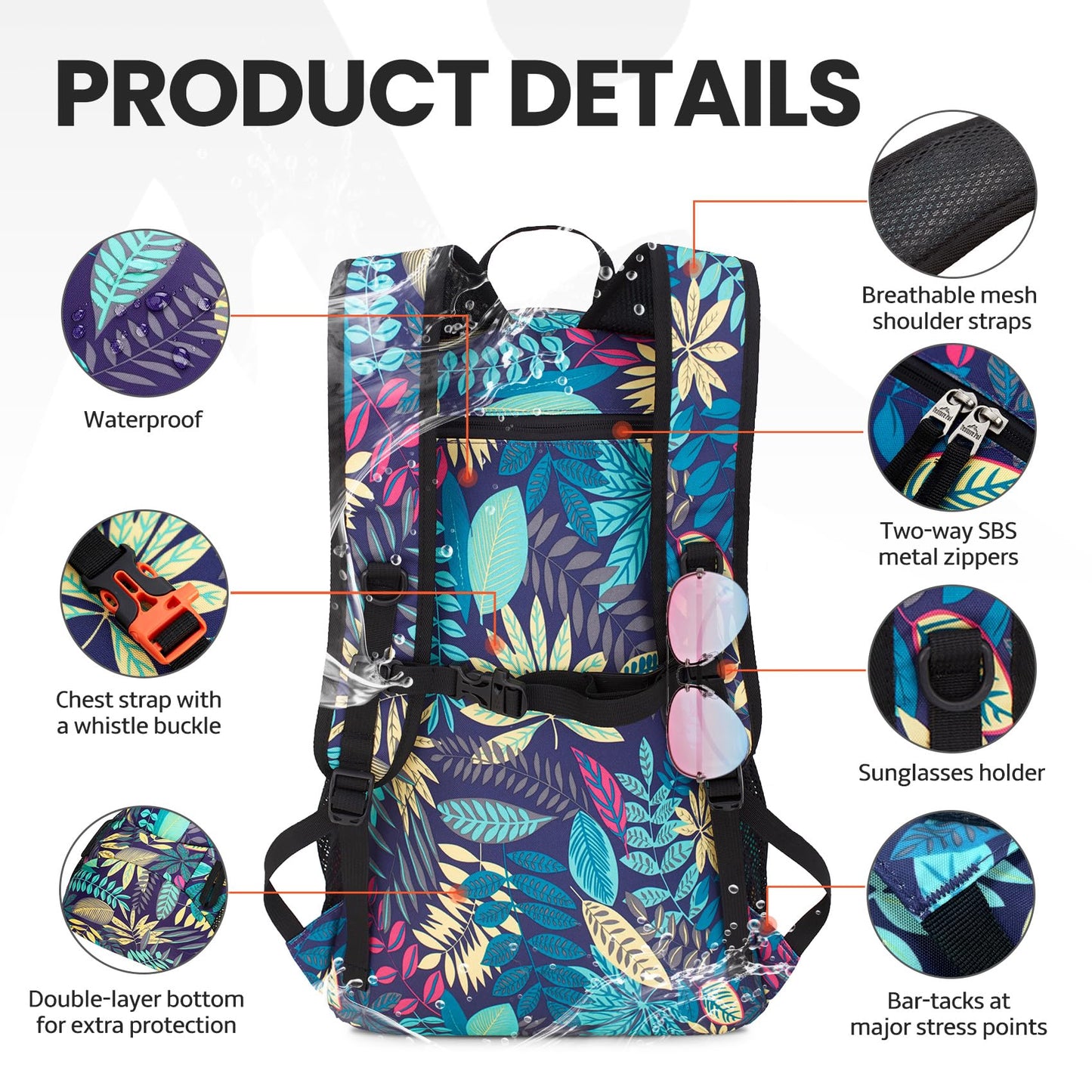 Venture Pal 40L Lightweight Packable Travel Hiking Backpack Daypack