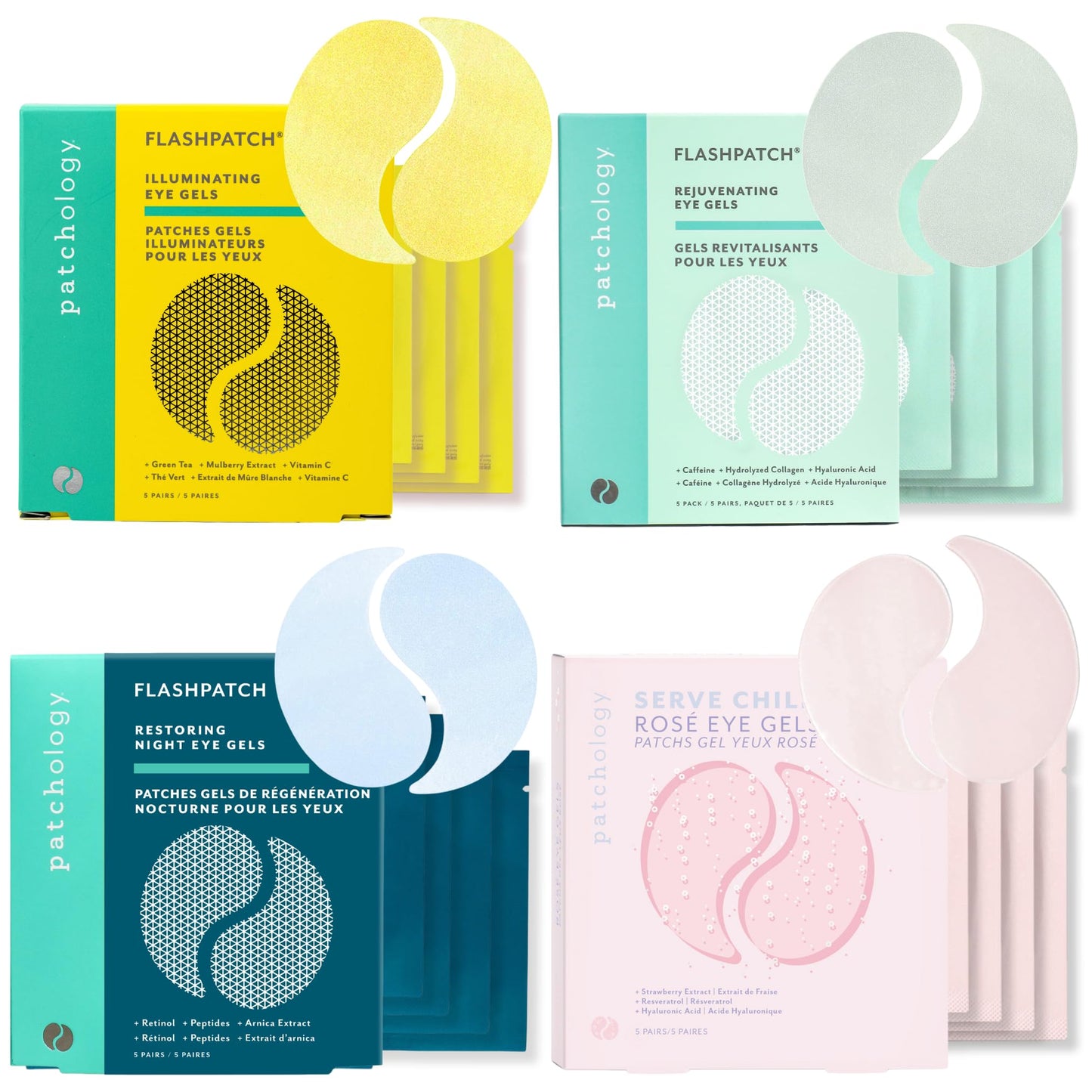 Patchology Eye-tinerary Under Eye Gel Patches – Reduce Puffy Eyes, Dark Circles & Eye Bags, Hydrating Skincare for All Skin Types, Beauty Essentials for Daily Self-Care & Travel Kits