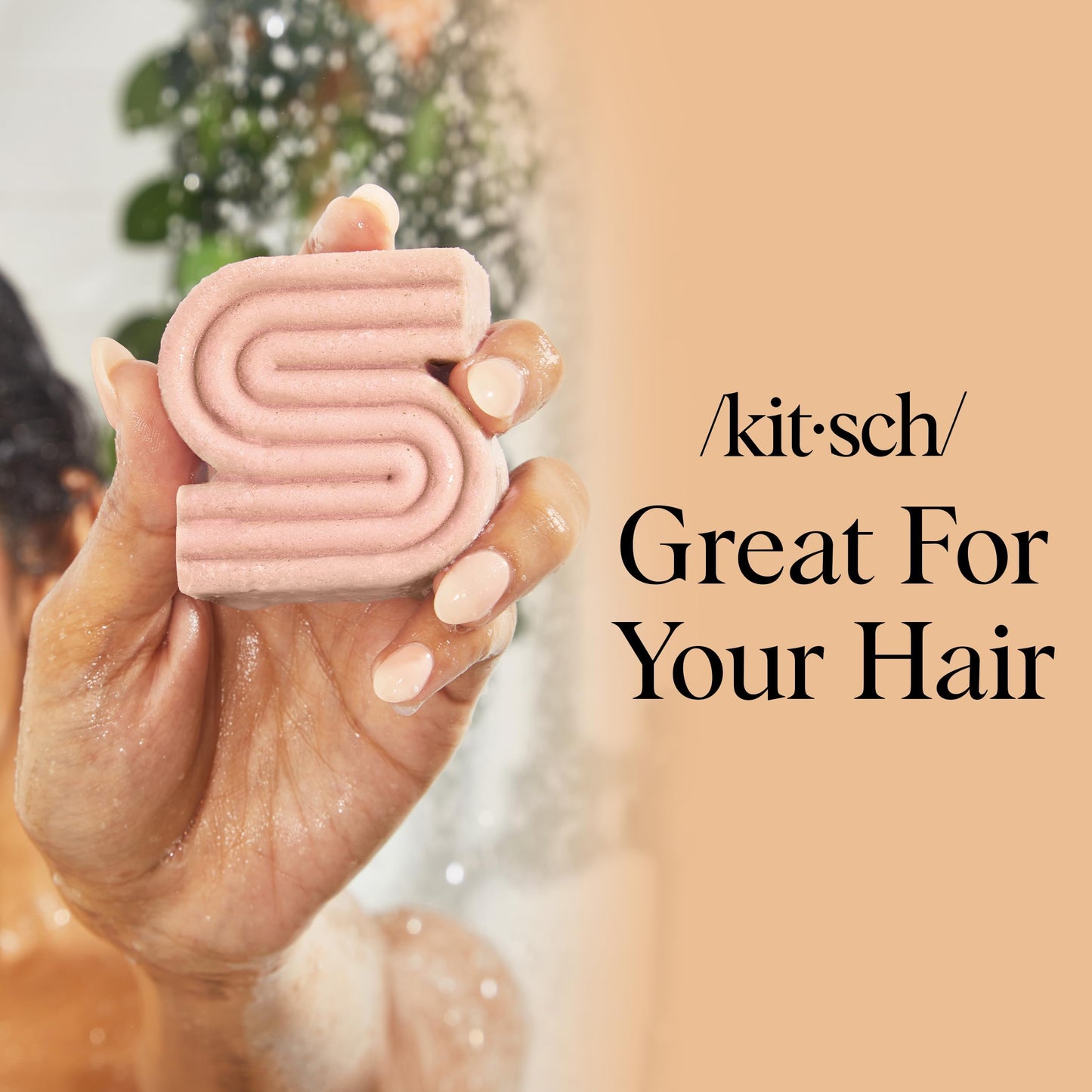 Kitsch Argan Oil Shampoo Bar - Repairing Solid Hair Shampoo for Women and Men - Strengthening, Moisturizing Hair Care - Silicone, Paraben & Sulfate Free, Vegan, Made in USA - 3.2 oz