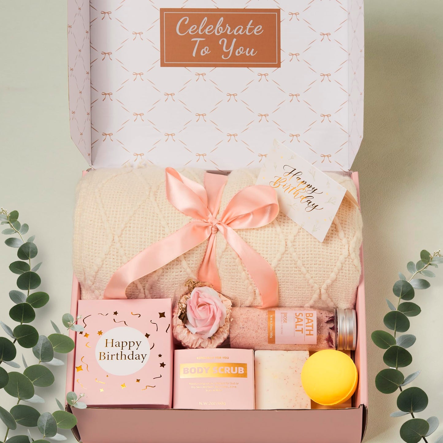 Luxury Birthday Spa Gift Basket for Women - Relaxation Gifts for Her Spa Gift Basket for Women: Luxury Birthday Gifts & Relaxation Gifts for Her