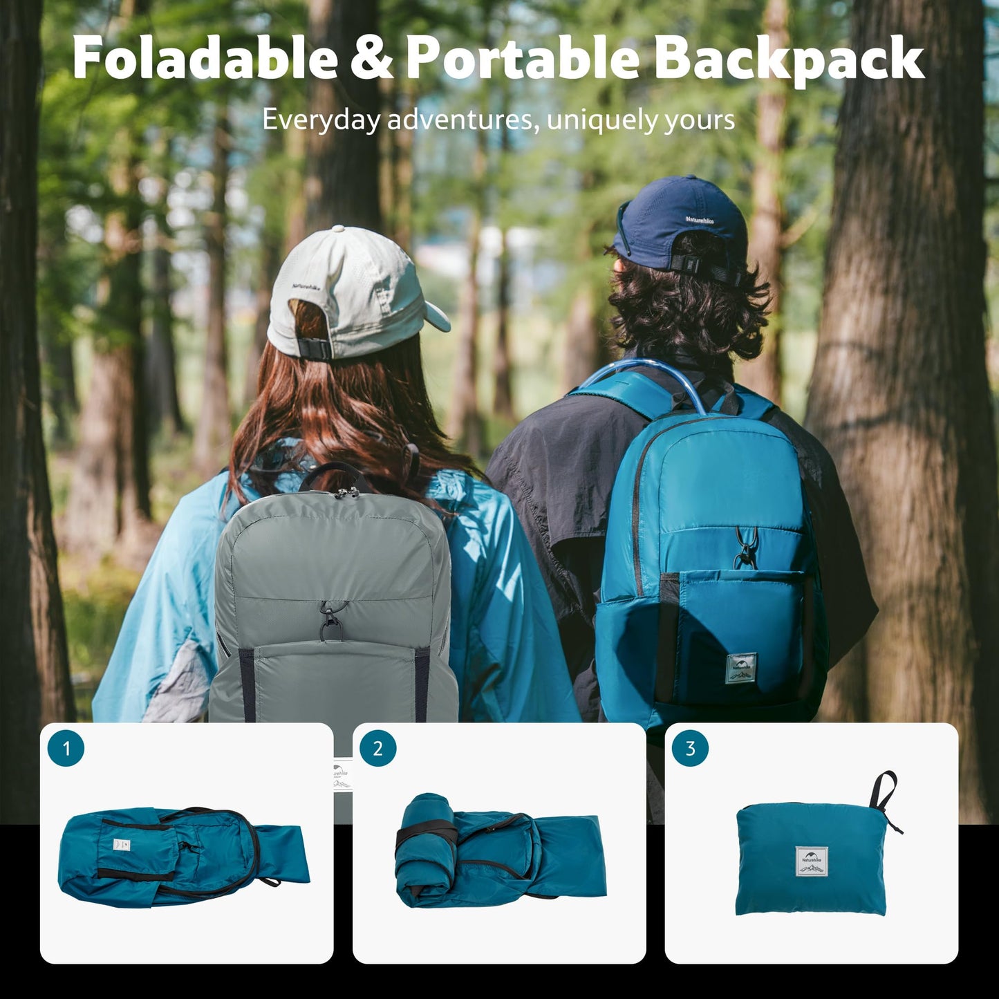 Naturehike 30L Lightweight Hiking Backpack, Waterproof Camping Packable Backpack, Ultralight Daypack for Travel Airplane