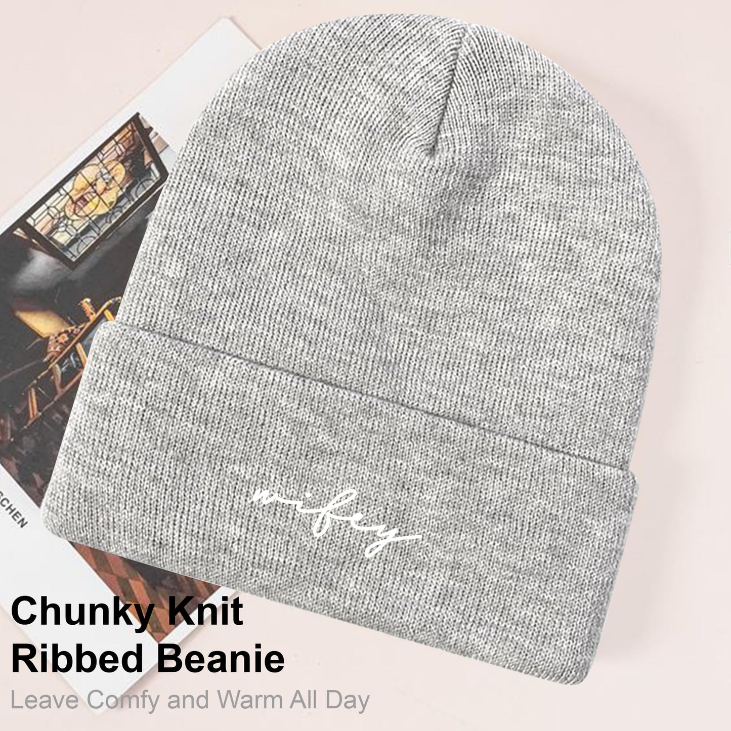 GroomBrideGifts Wedding Beanie Hat Set for Couples, Hubby & Wifey - Bridal Shower Gifts, Unique Gift for Engagement, Honeymoon, Anniversary