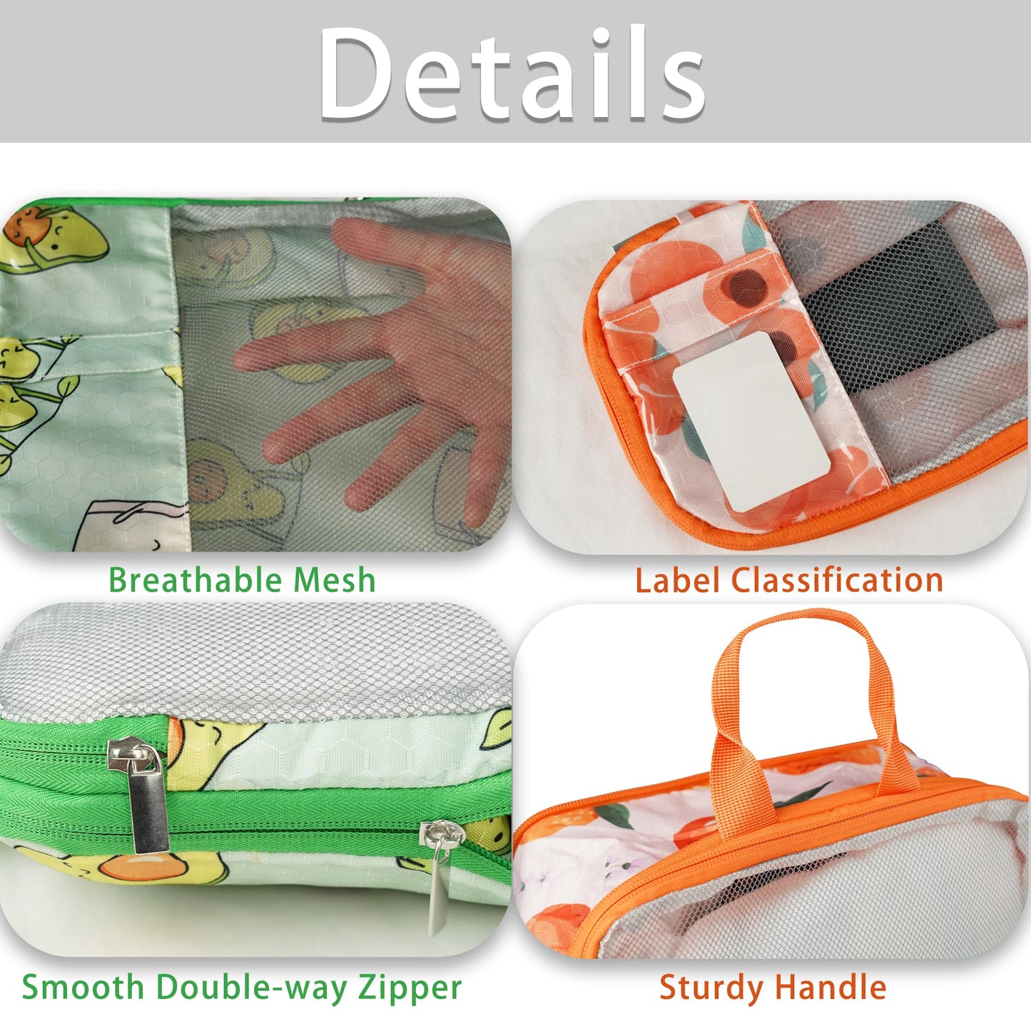 Hitanfe 7 Pcs Compression Packing Cubes Travel for Suitcases, Luggage Organizer Washable Storage Bags Set for Backpack Travel- Packaging Cubes for Carry-Ons and Storage