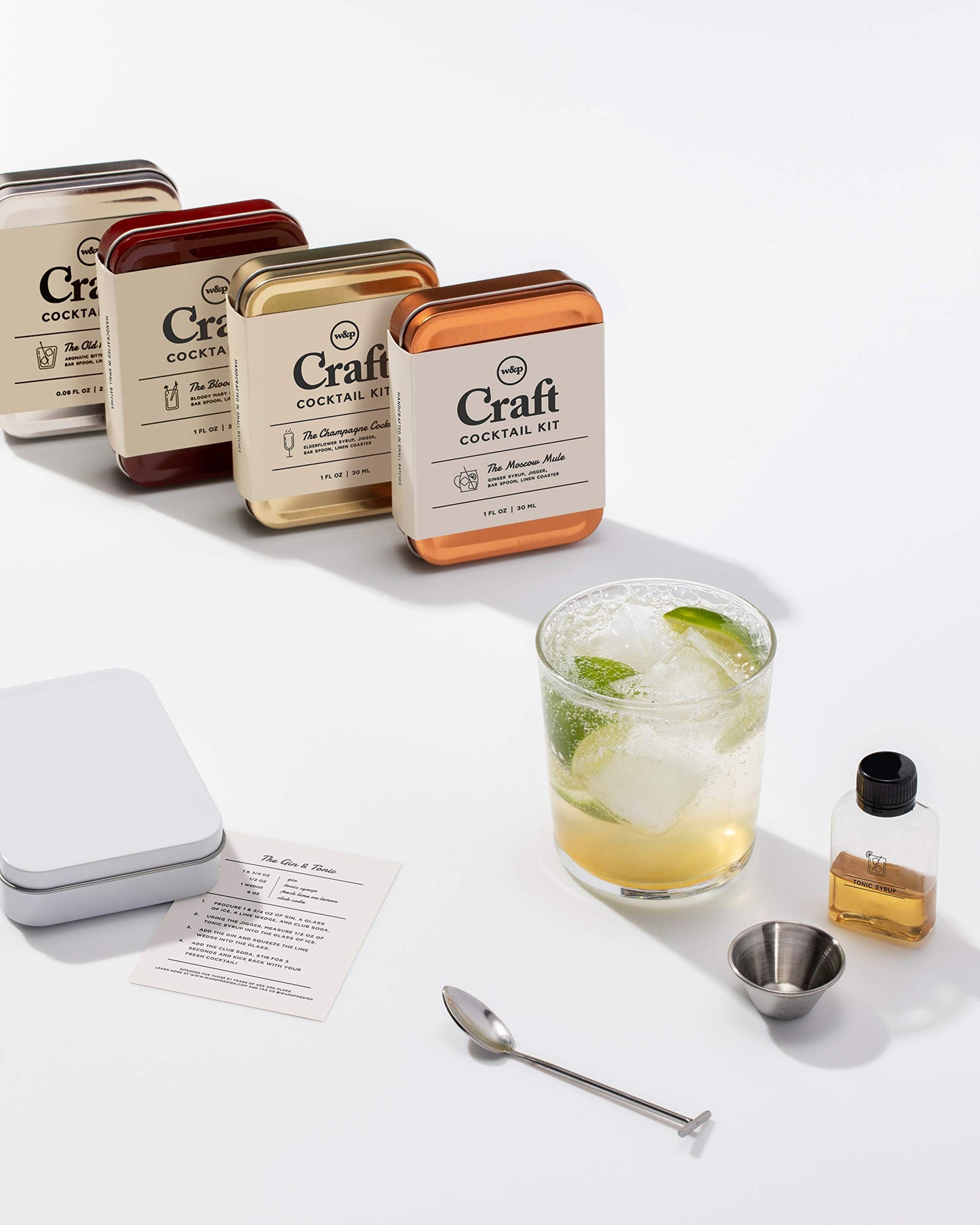 W&P Craft Old Fashioned Cocktail Kit, Mini Portable Carry On Travel Cocktail Kit, Great Gifts for Him or Her, 1 Pack