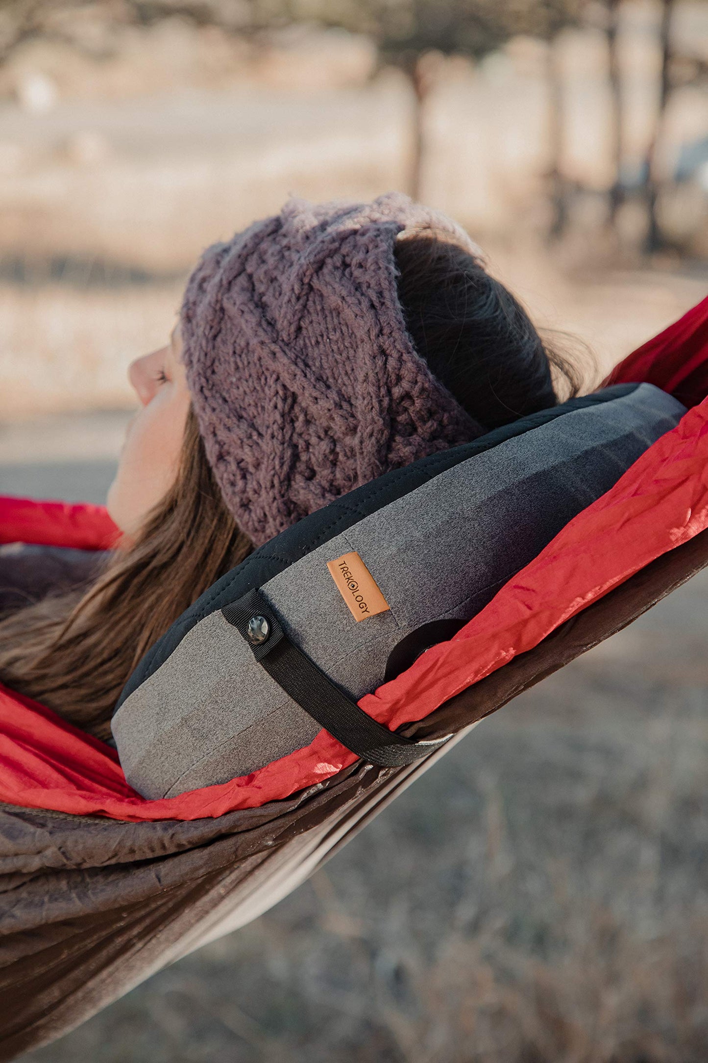 TREKOLOGY Camping Pillow with Removable Cover, Inflatable Pillow for Backpacking, Ultralight Inflatable Camp Pillows for Sleeping Portable Compact Pillow for Hiking Travel