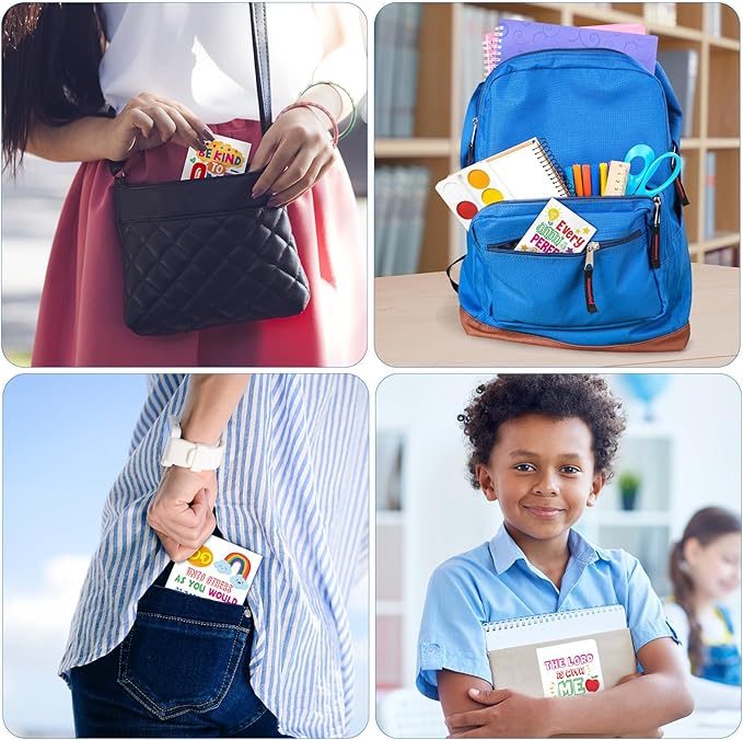 24Pcs Bible Verse Notepads,Mini Religious Pocket Notebooks Motivational Christian Small Inspirational Notepads Journals Gift Bulk Prizes for Kids Teacher School Home Travel Supplies (Bible White)